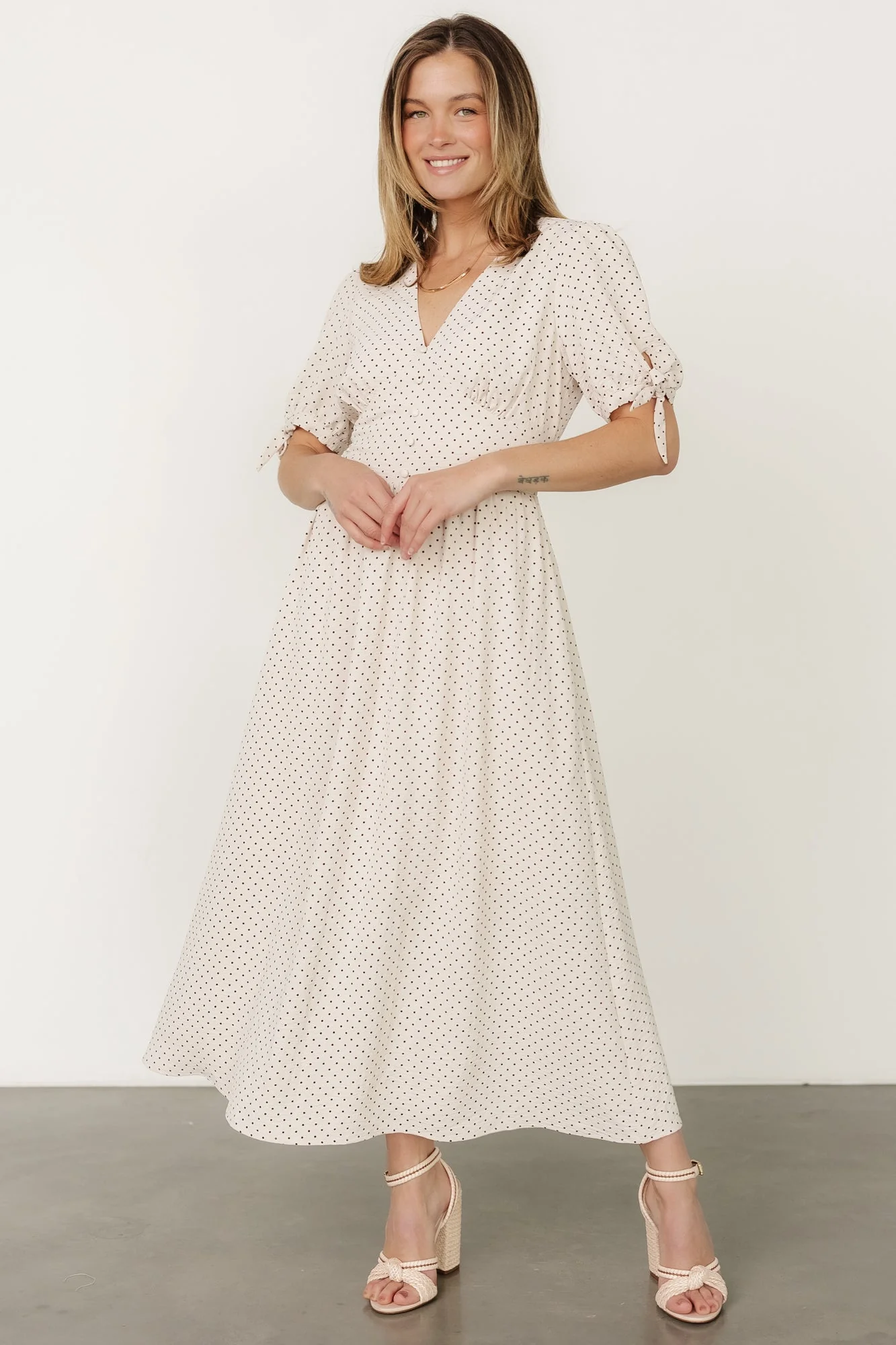 Millar Midi Dress | Natural + Black - Jamouz