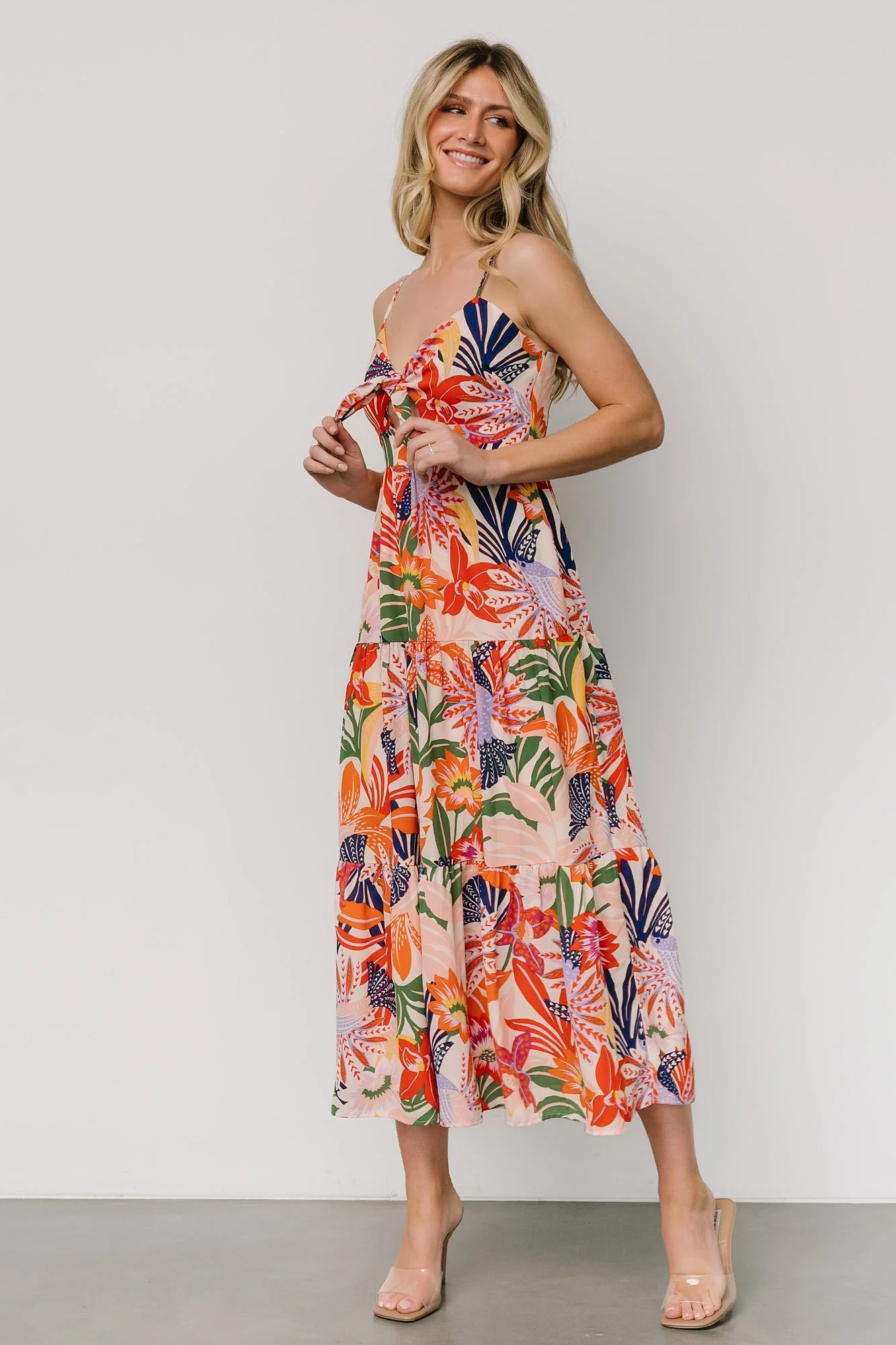 Jaide Midi Dress | Multi Print - Jamouz