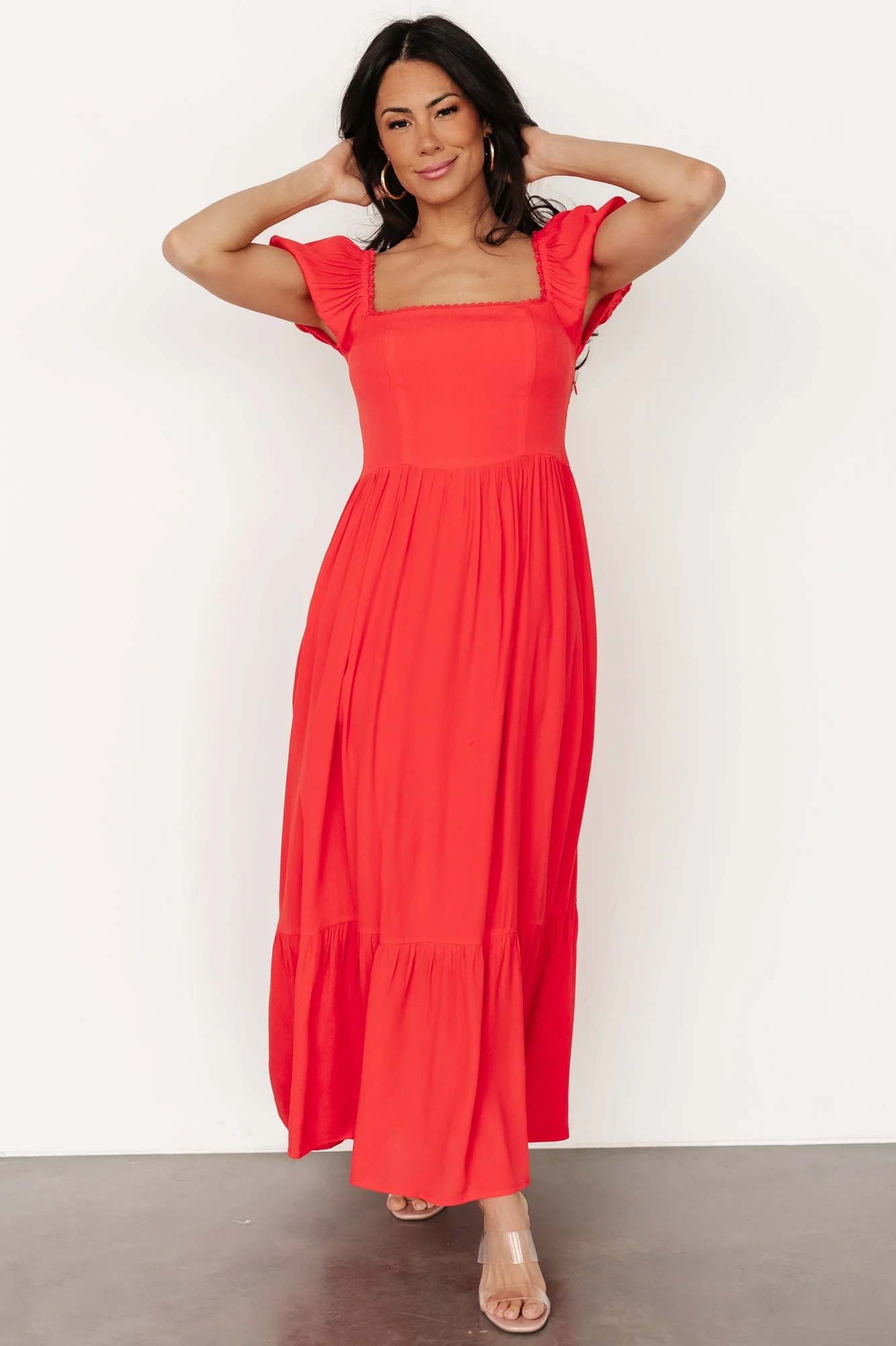 Ilona Maxi Dress | Cherry Red - Jamouz