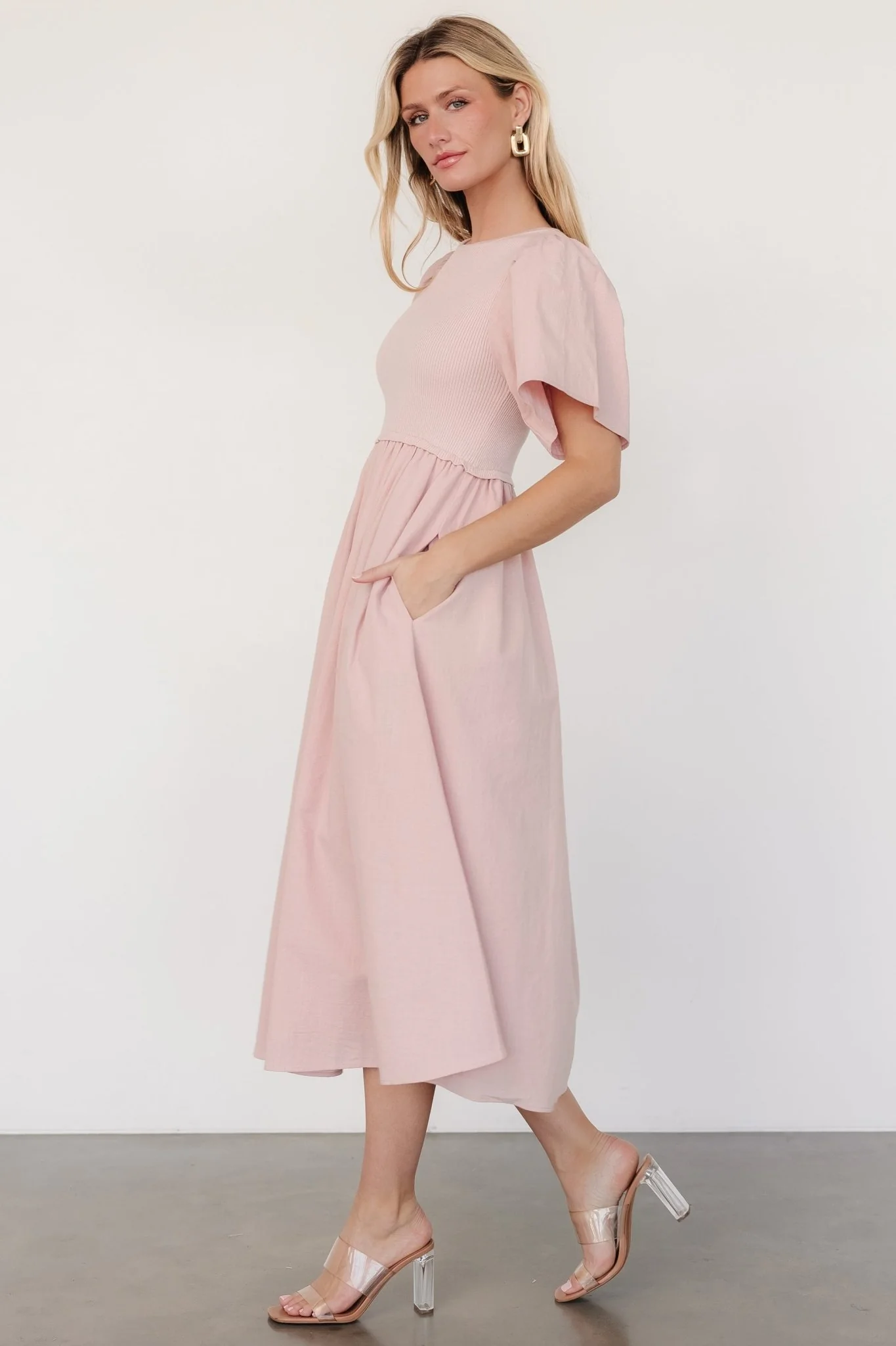 Cici Sweater Dress | Dusty Rose - Jamouz