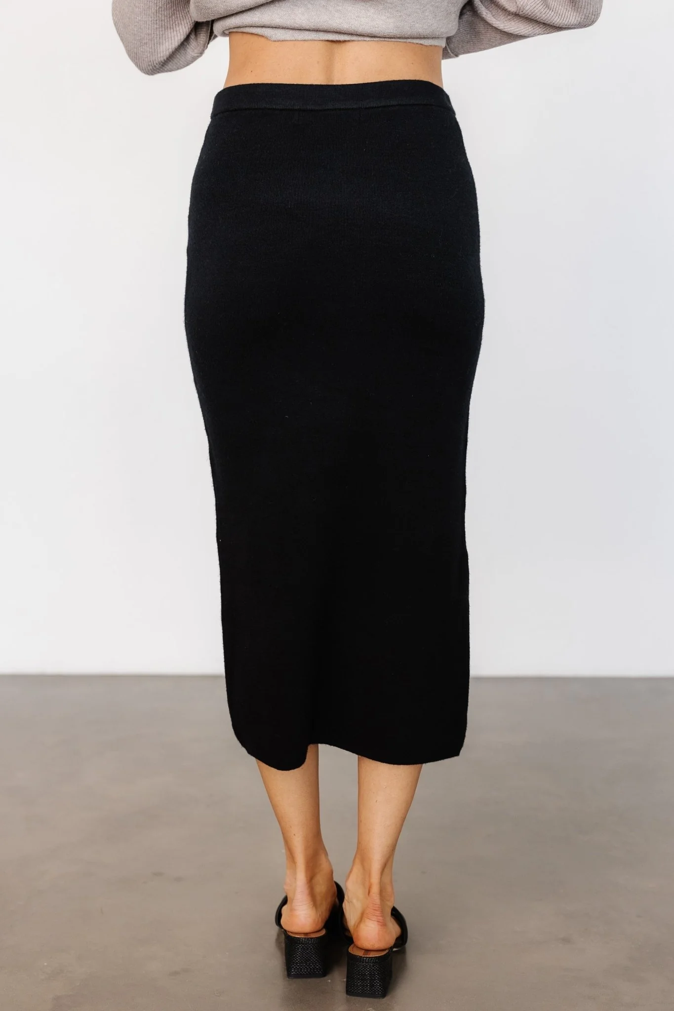 Alonso Knit Midi Skirt | Black - Jamouz