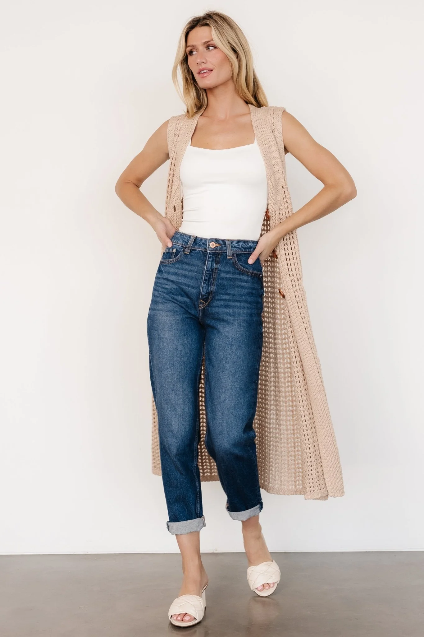 Bretta Duster Vest | Natural - Jamouz