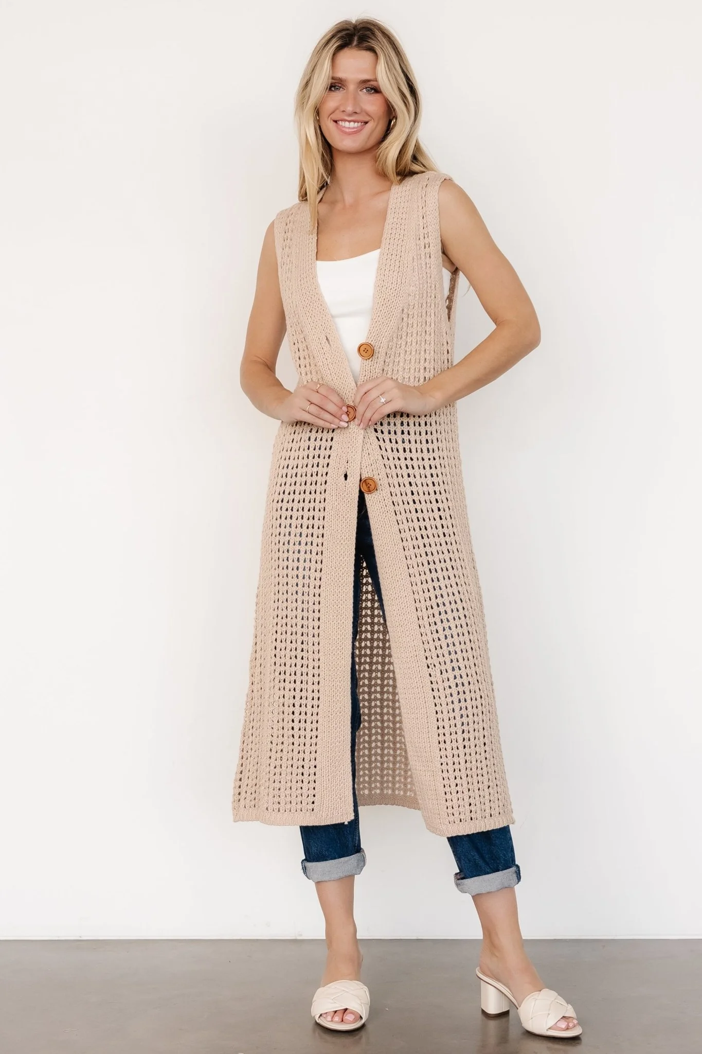 Bretta Duster Vest | Natural - Jamouz