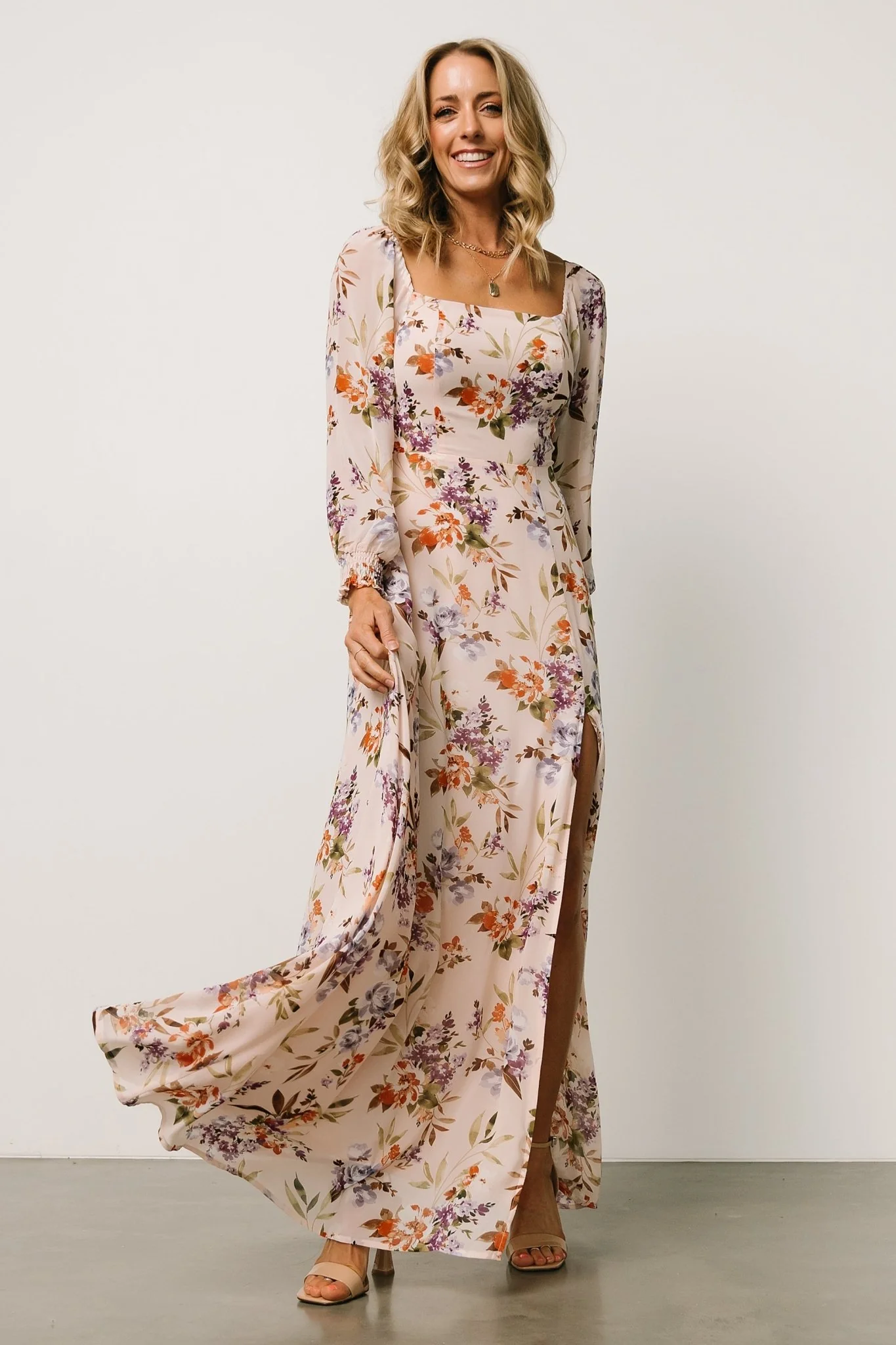 Giselle Maxi Dress | Blush Multi Floral - Jamouz