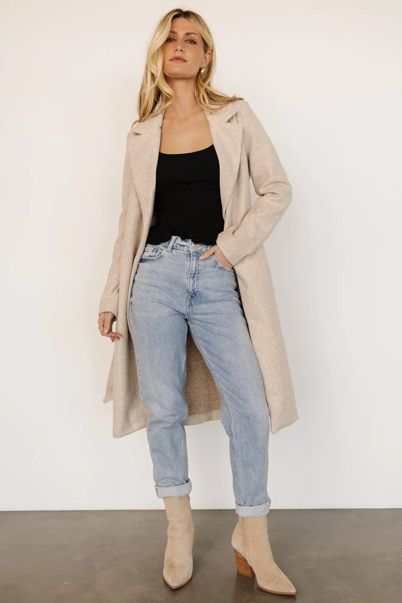 Valdez Long Coat | Oatmeal - Jamouz