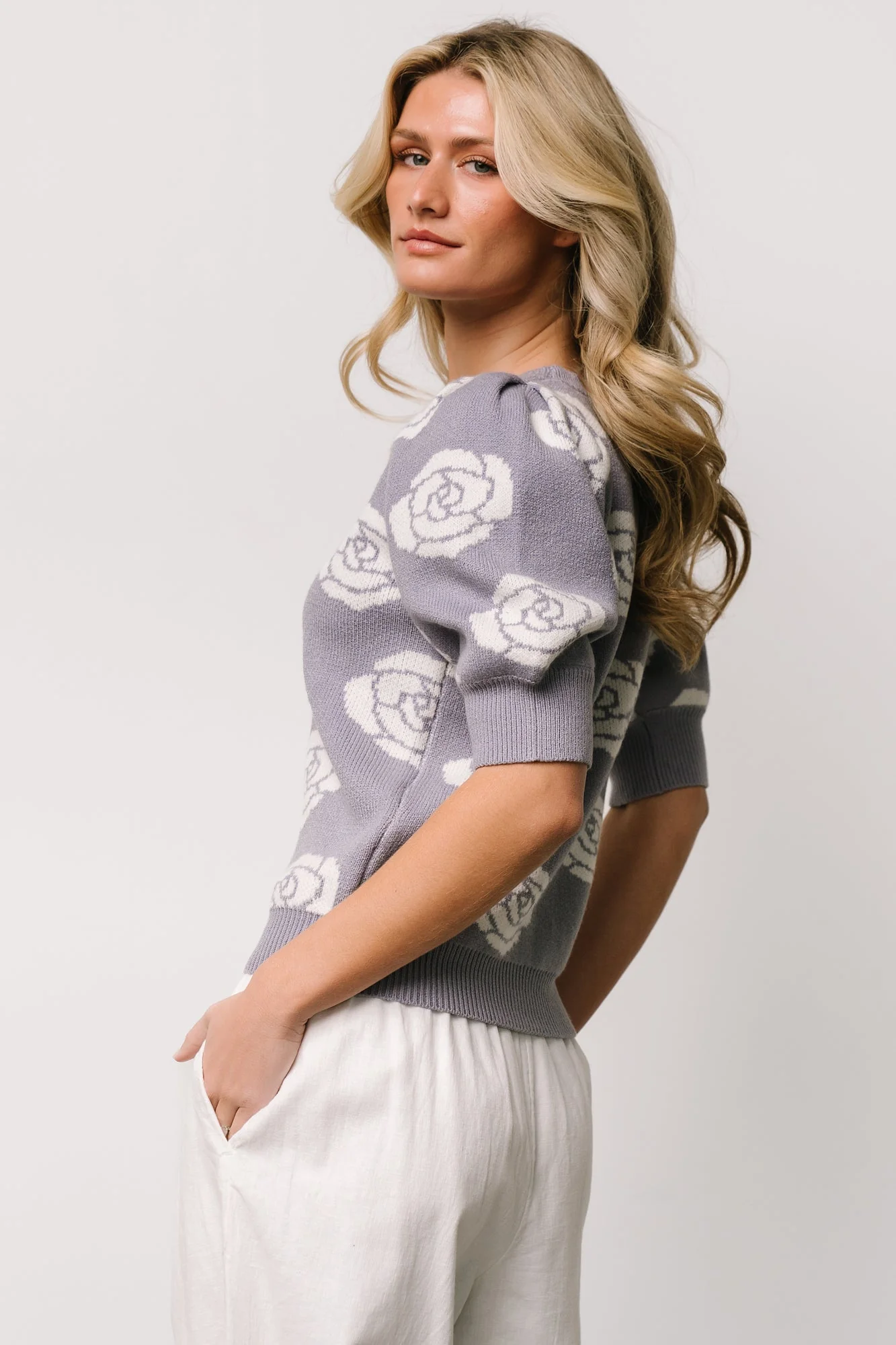 Belle Sweater Top | Dusty Lavender - Jamouz