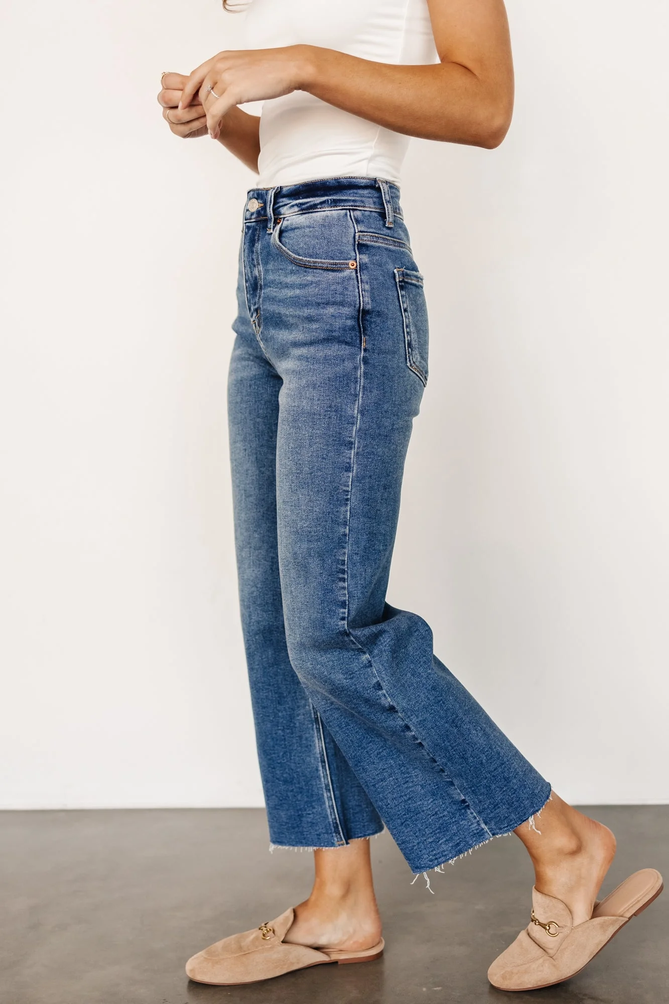 Kirby High Rise Wide Leg Jeans | Medium Wash - Jamouz