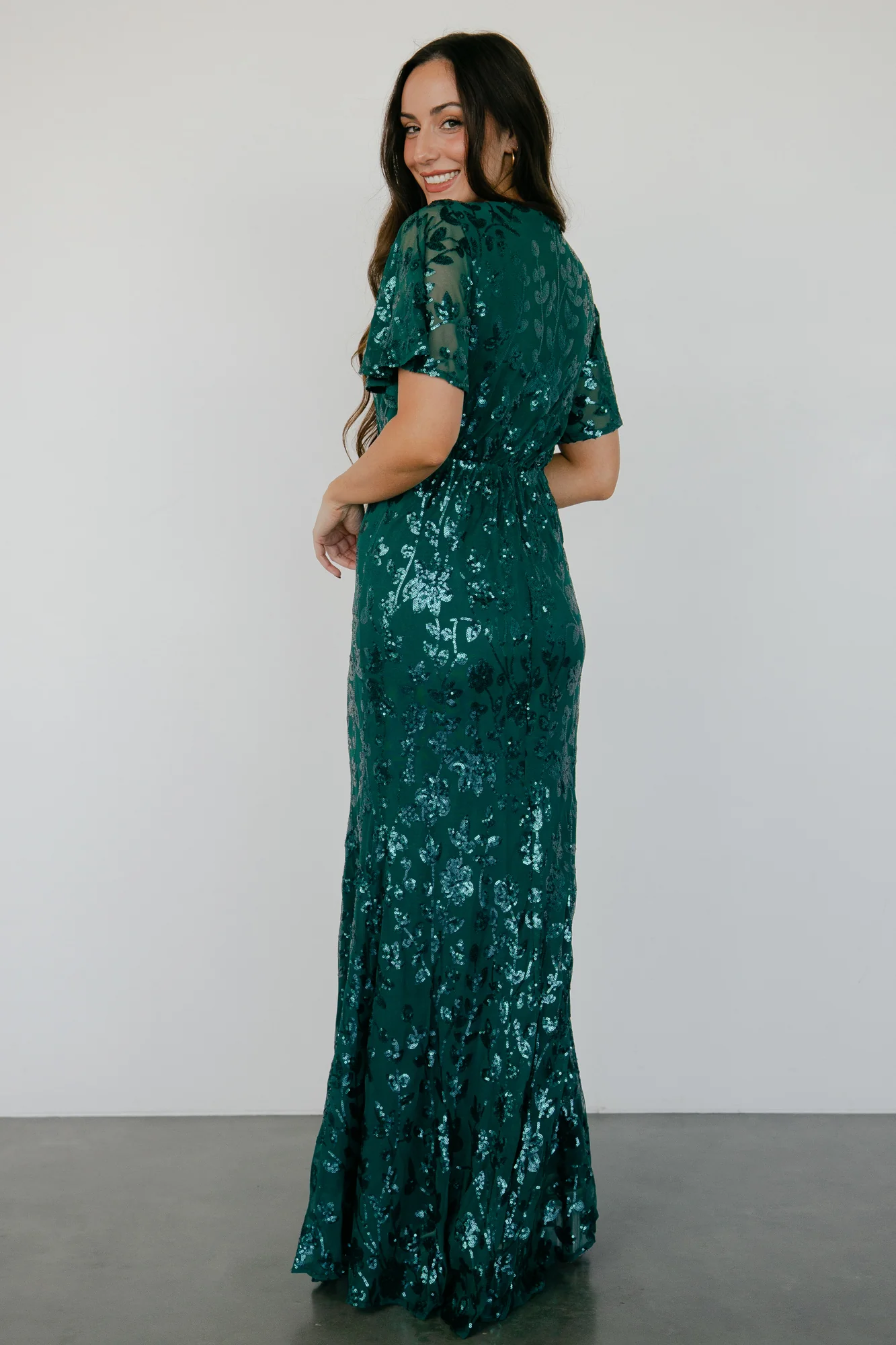 Esme Sequin Dress | Emerald - Jamouz