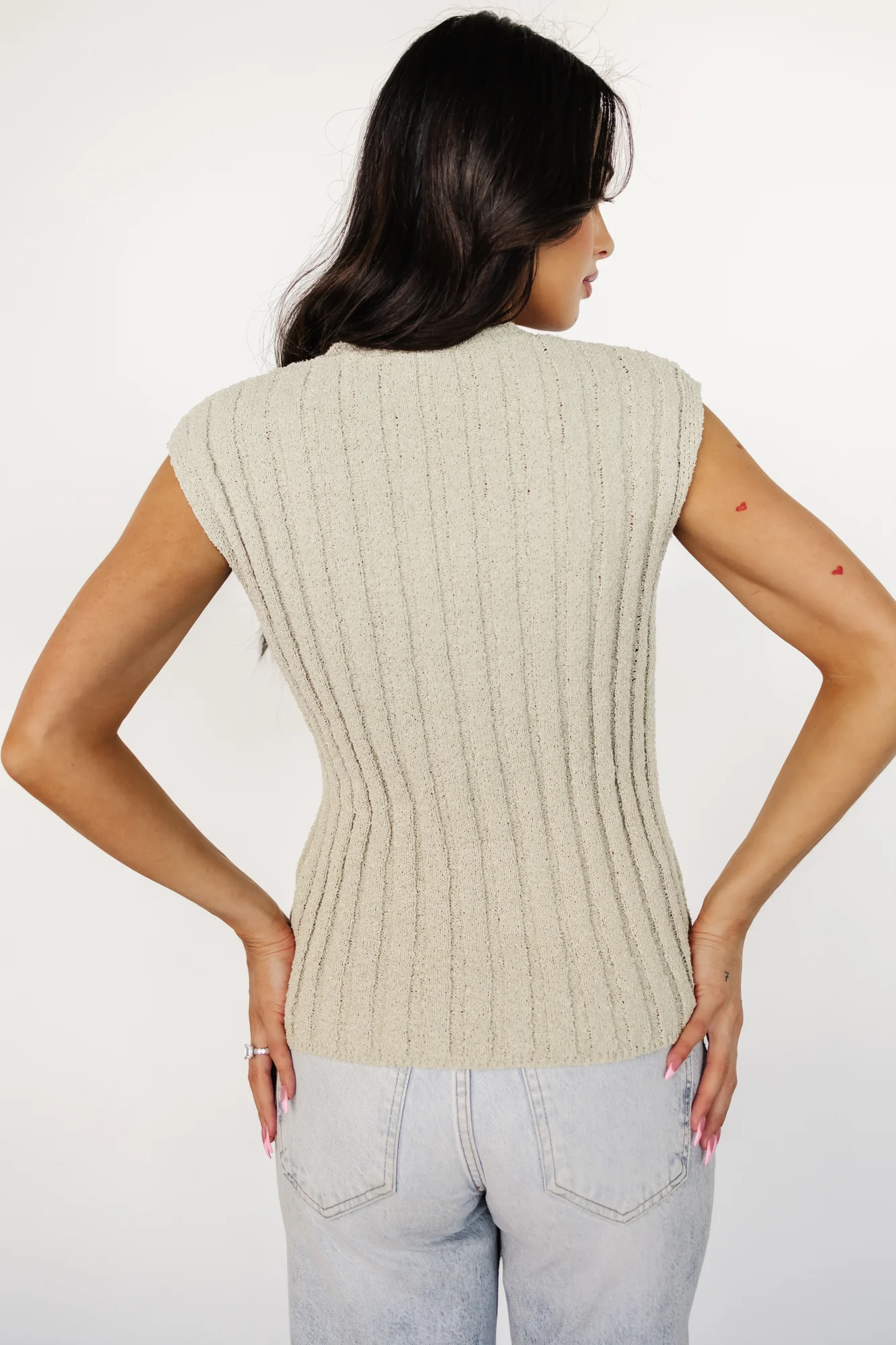 Dava Ribbed Top | Sage - Jamouz