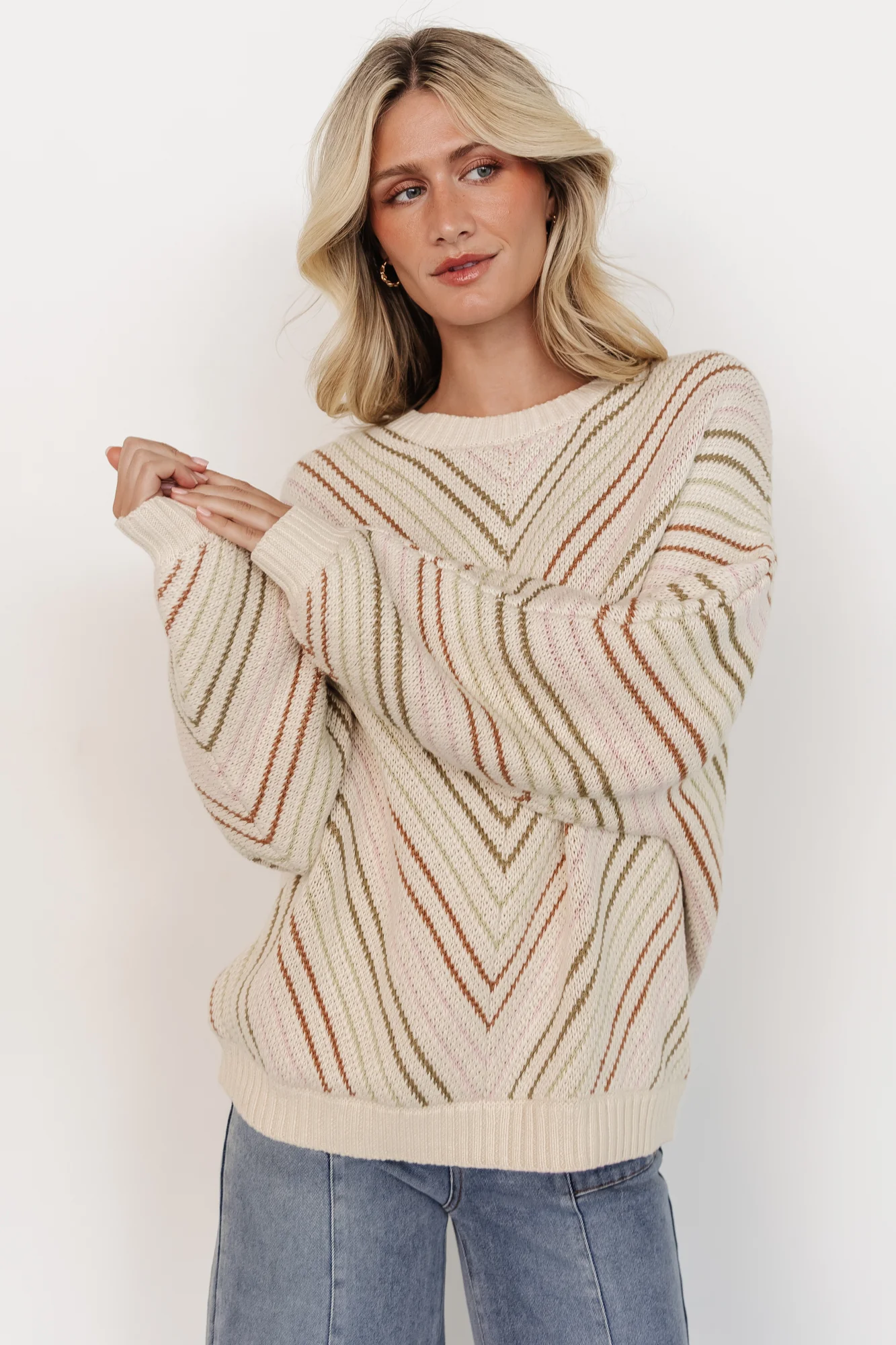 Tava Sweater | Ivory + Multi - Jamouz
