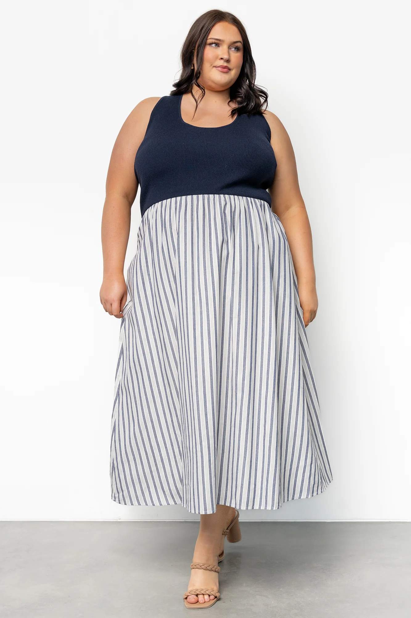 Marbella Tank Dress | Navy Stripe - Jamouz