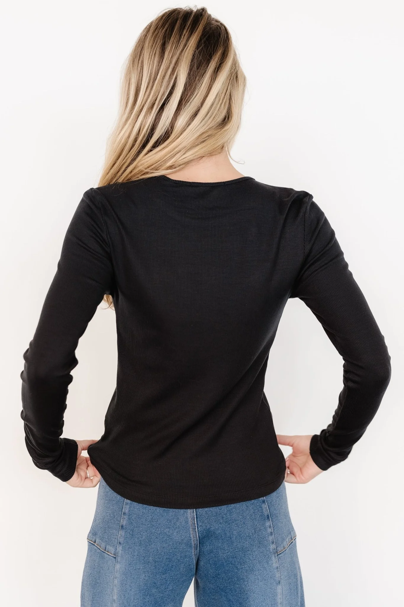 Menka Ribbed Top | Black - Jamouz