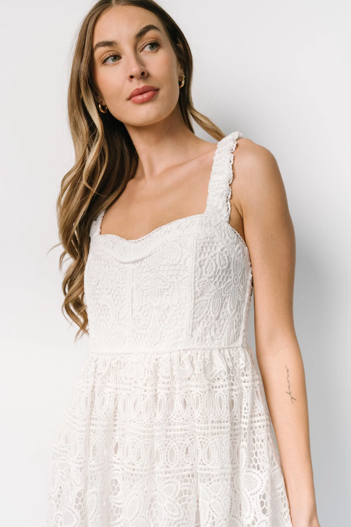 Evangeline Lace Dress | Off White - Jamouz