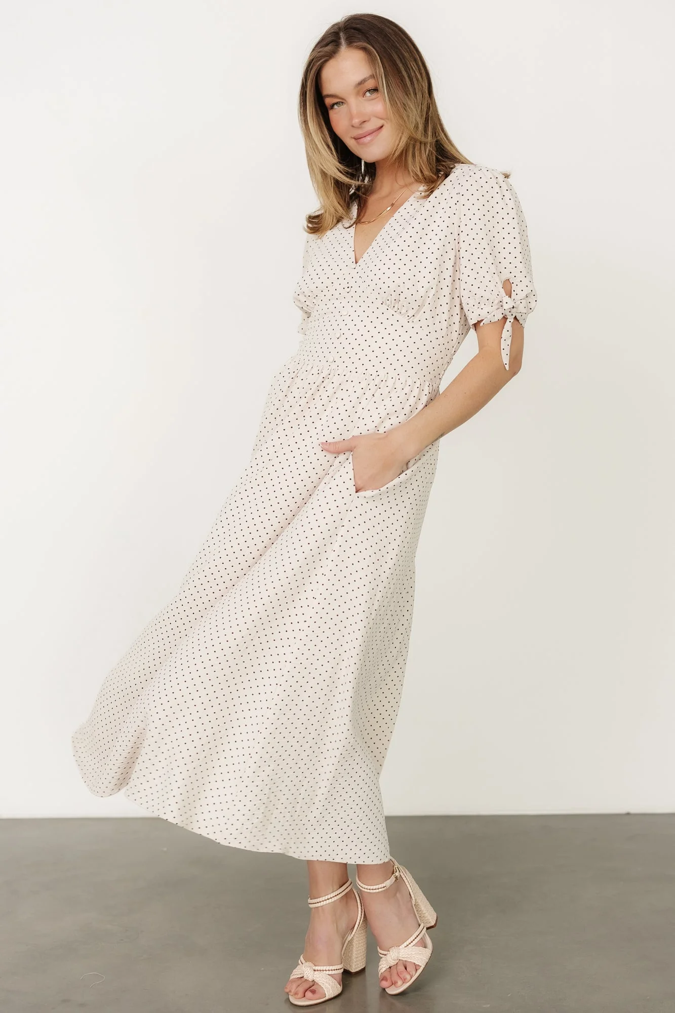 Millar Midi Dress | Natural + Black - Jamouz