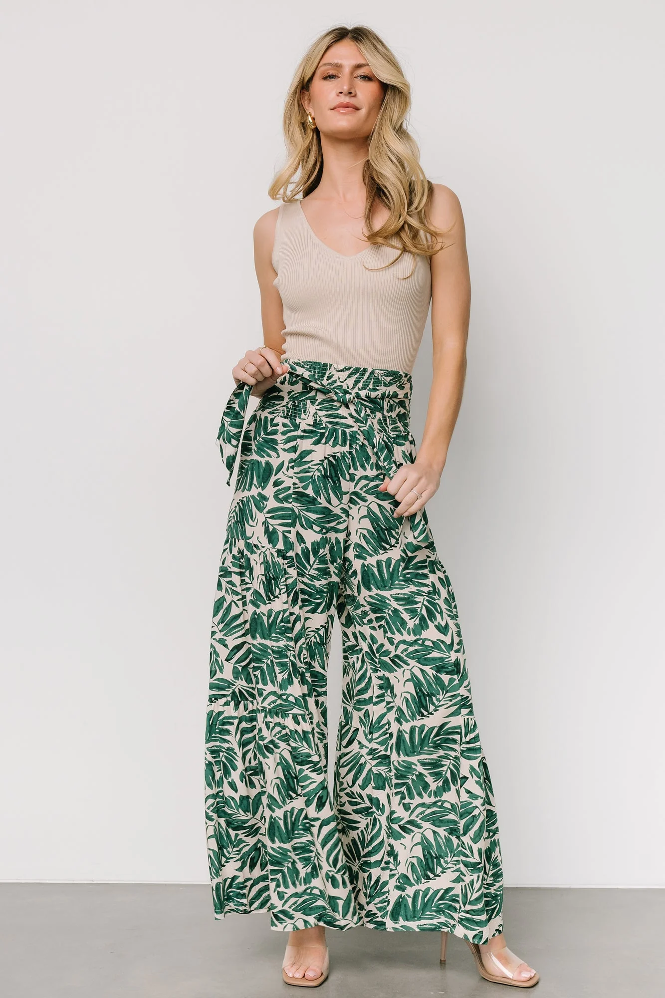 Monterey Pants | Green Print - Jamouz