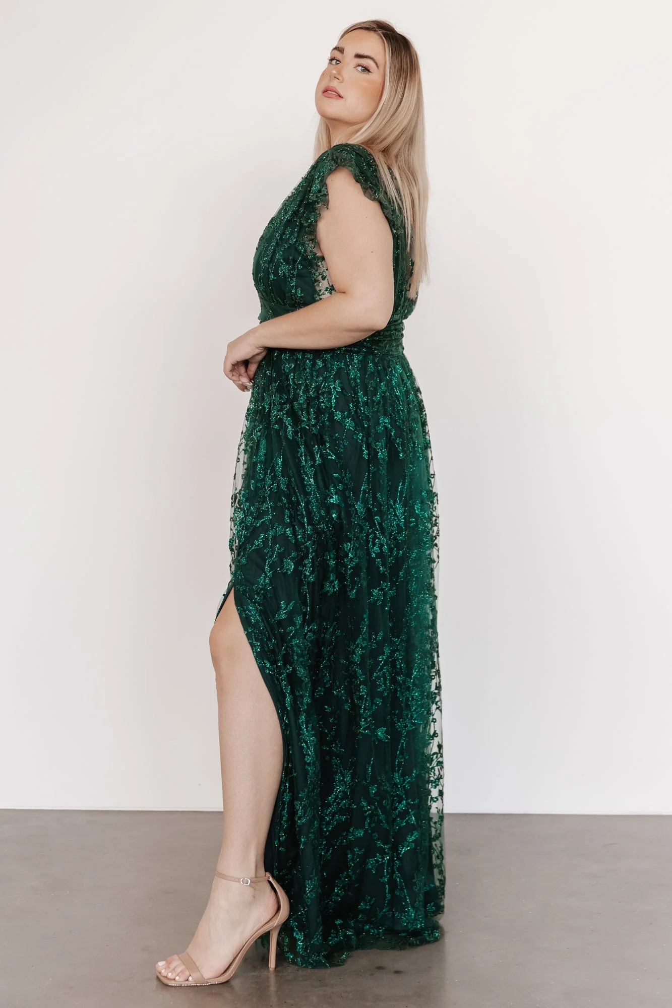 Arlene Shimmer Gown | Emerald - Jamouz