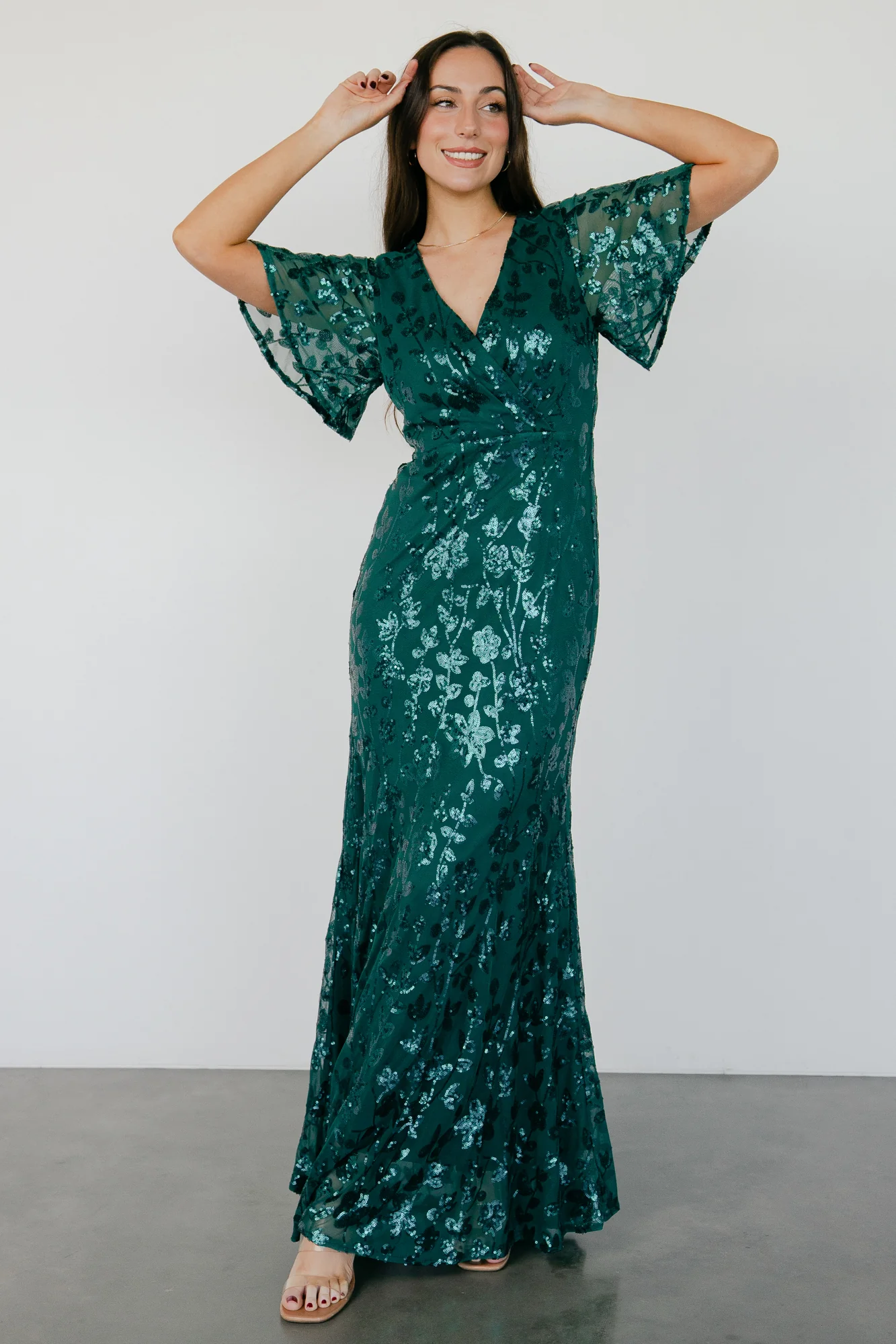 Esme Sequin Dress | Emerald - Jamouz