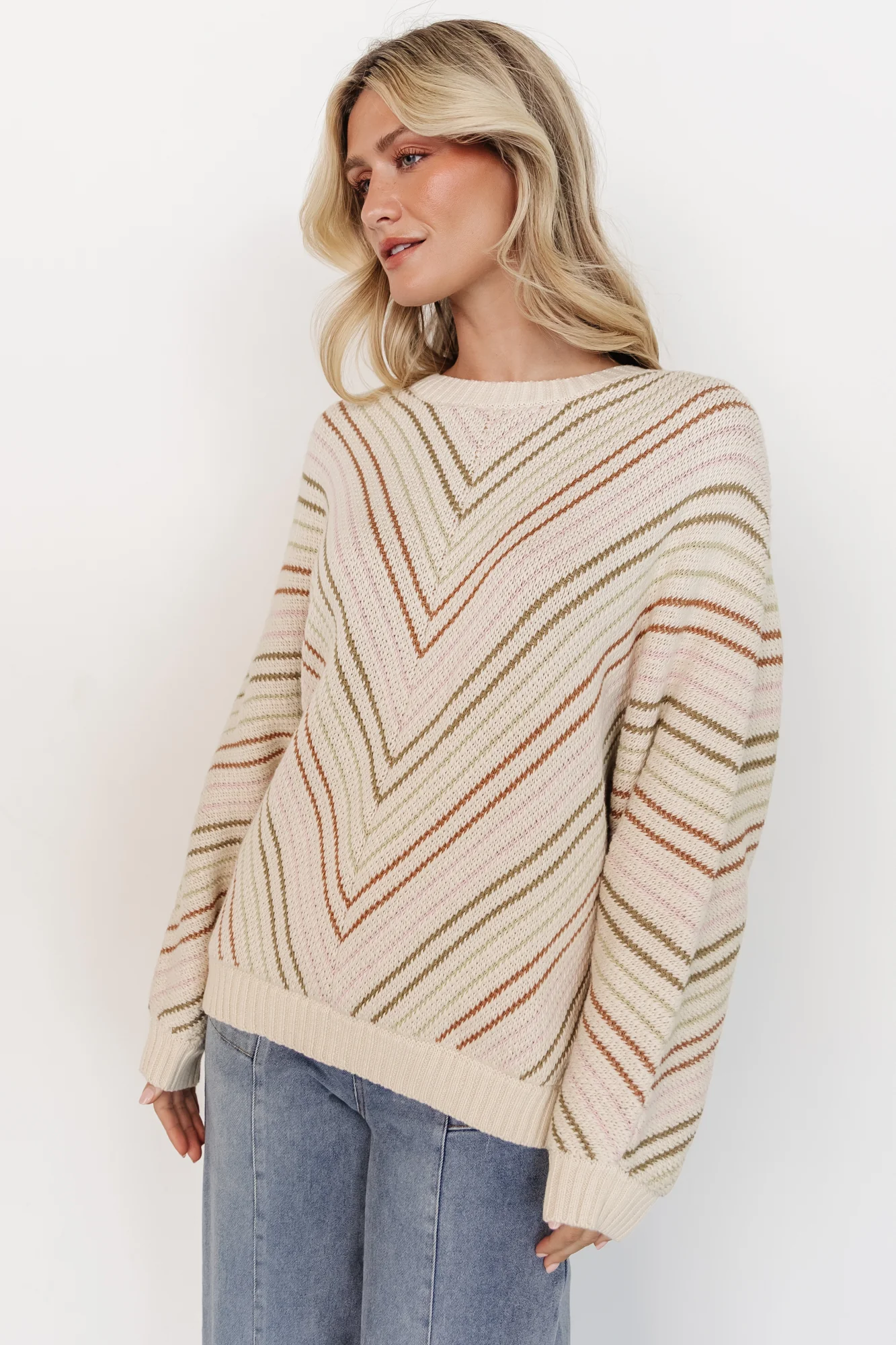 Tava Sweater | Ivory + Multi - Jamouz