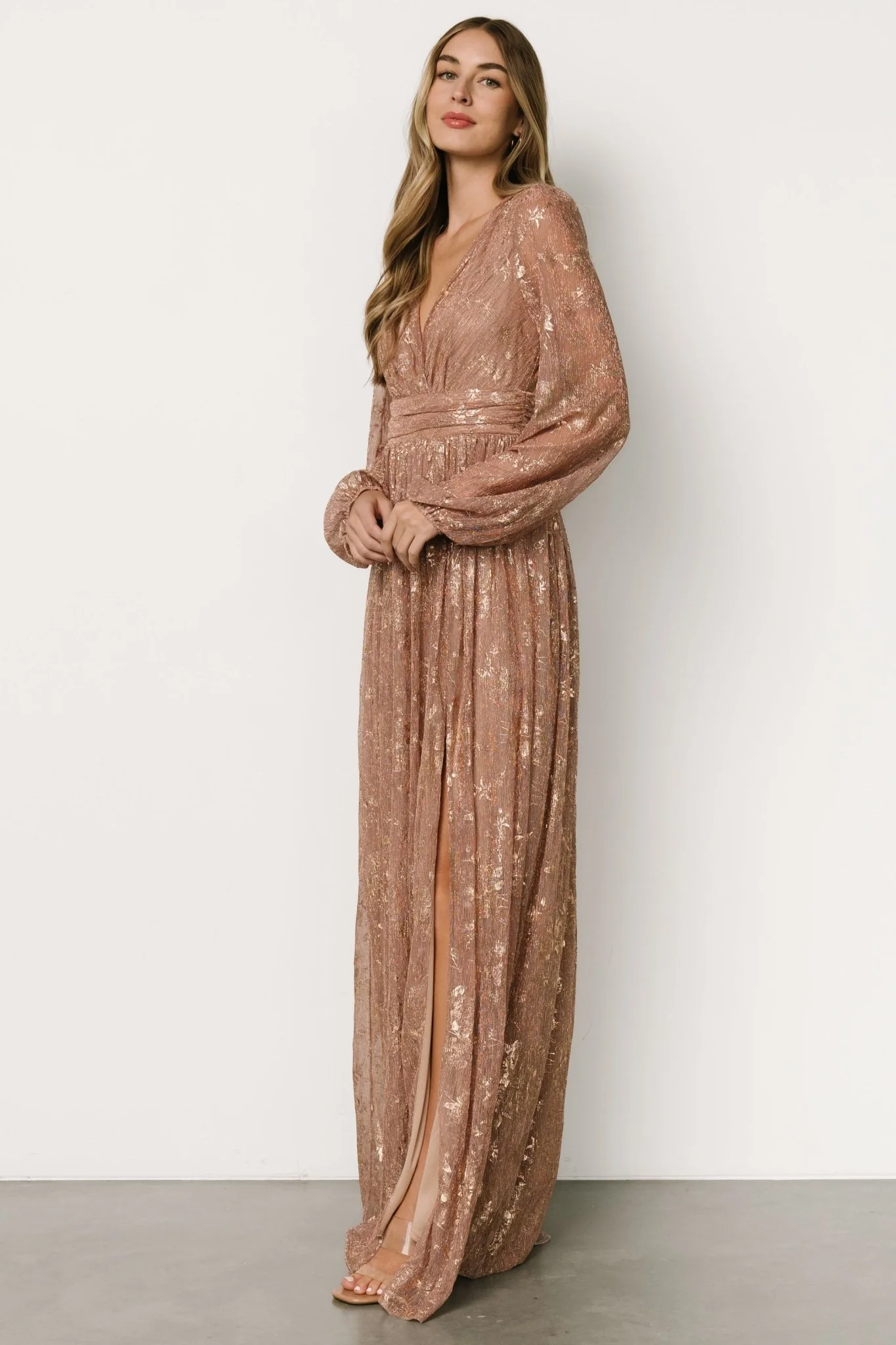 Charlene Maxi Dress | Rose Gold - Jamouz