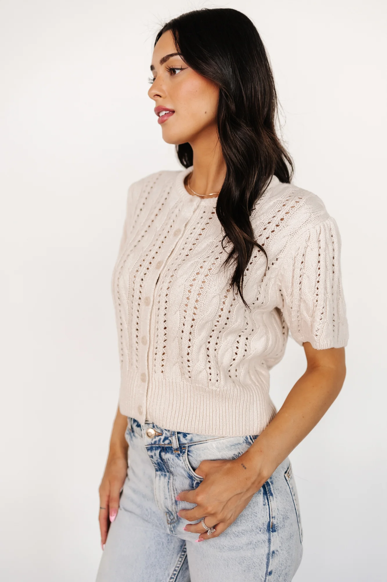 Darby Sweater Top | Cream - Jamouz