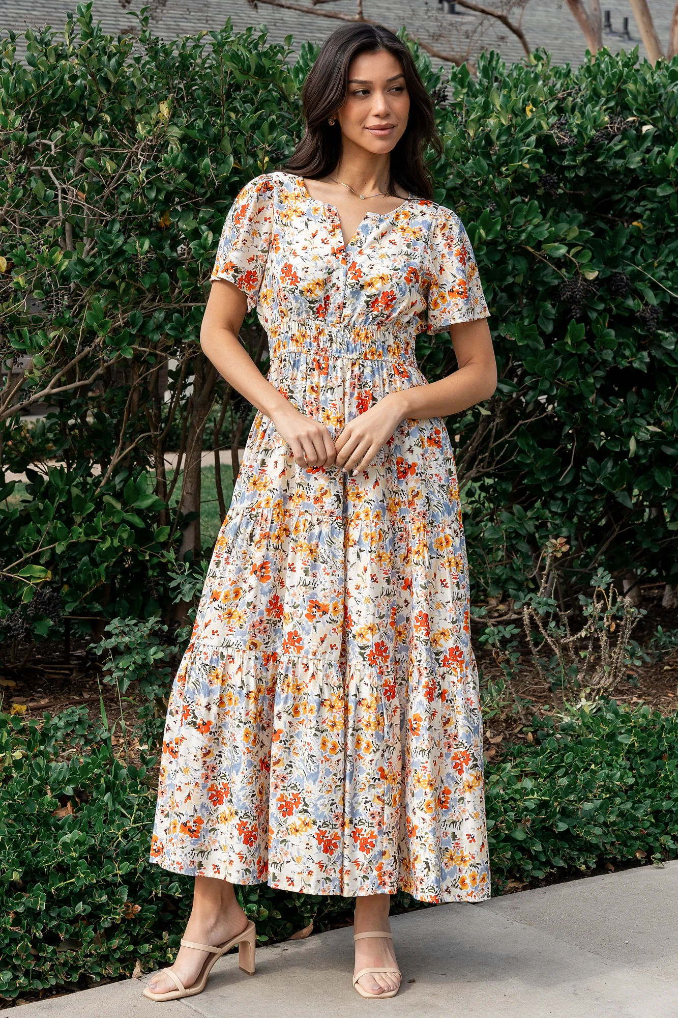 Claudia Maxi Dress | Multi Floral - Jamouz
