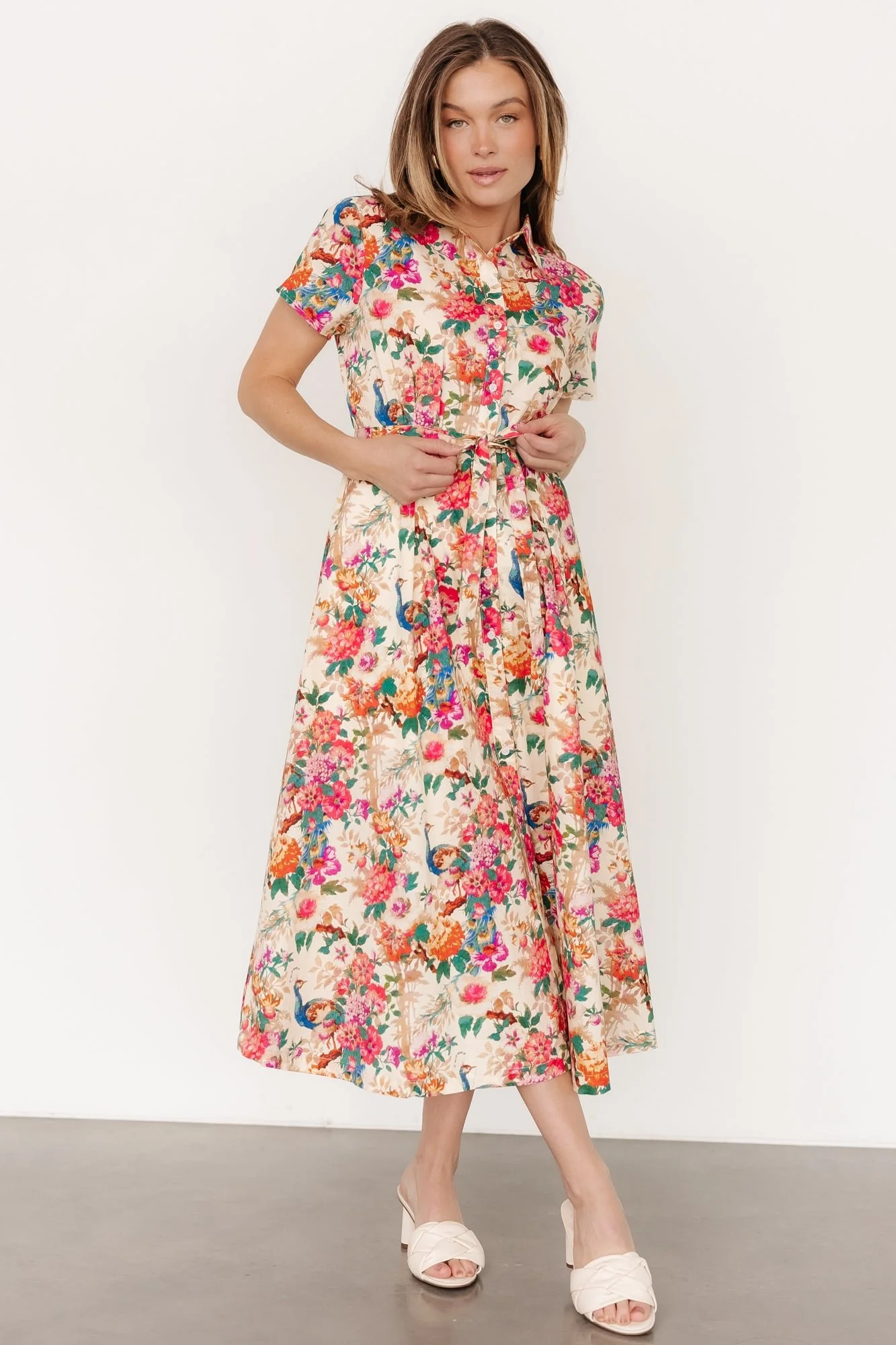 Melia Midi Dress | Multi Print - Jamouz