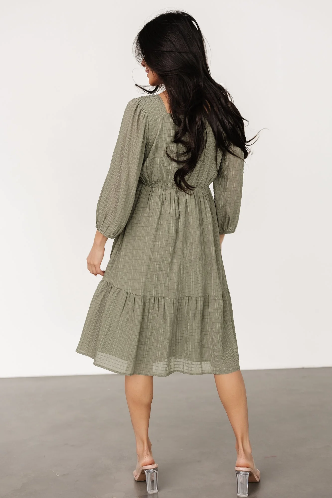 Vaeda Midi Dress | Olive - Jamouz