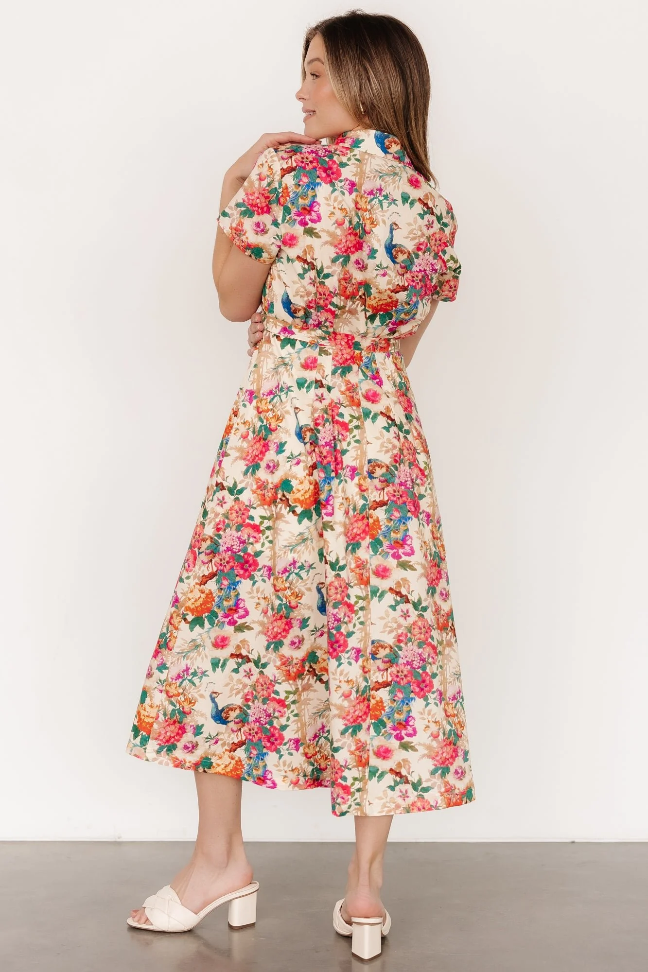 Melia Midi Dress | Multi Print - Jamouz