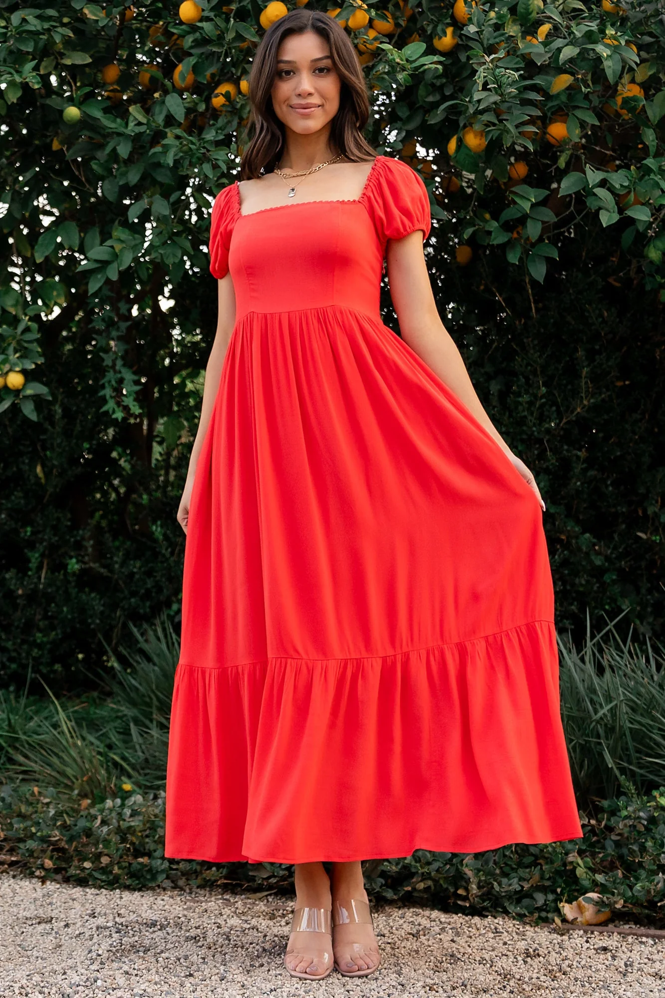 Ilona Maxi Dress | Cherry Red - Jamouz