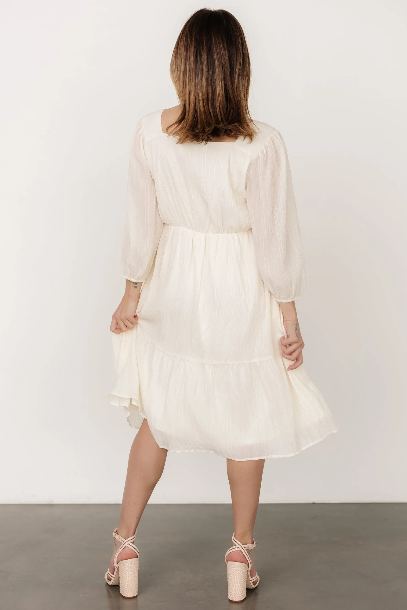 Vaeda Midi Dress | Cream - Jamouz