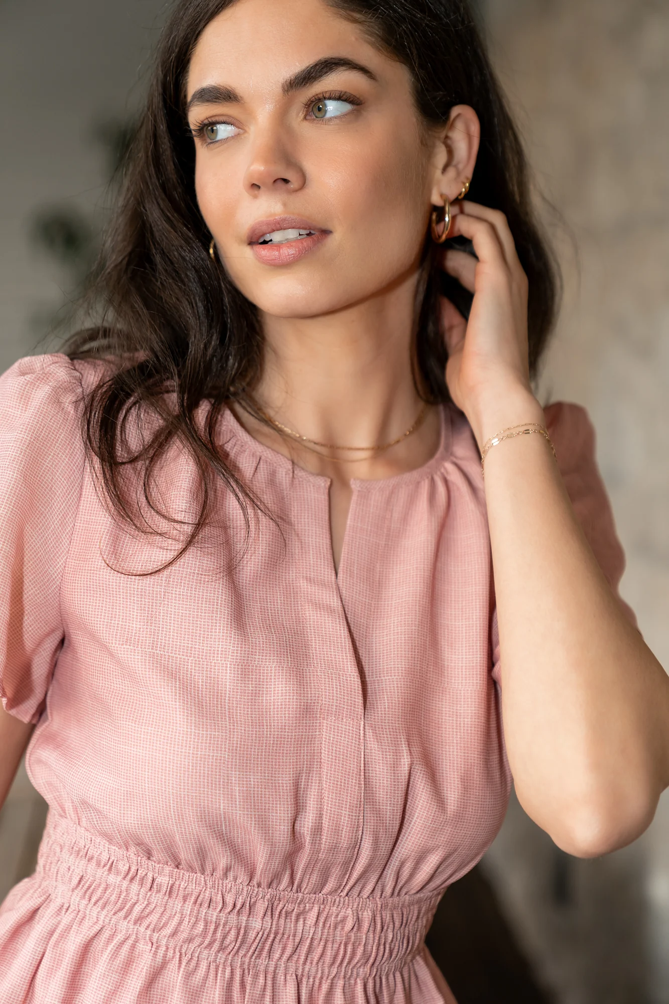 Dita Short Dress | Blush - Jamouz