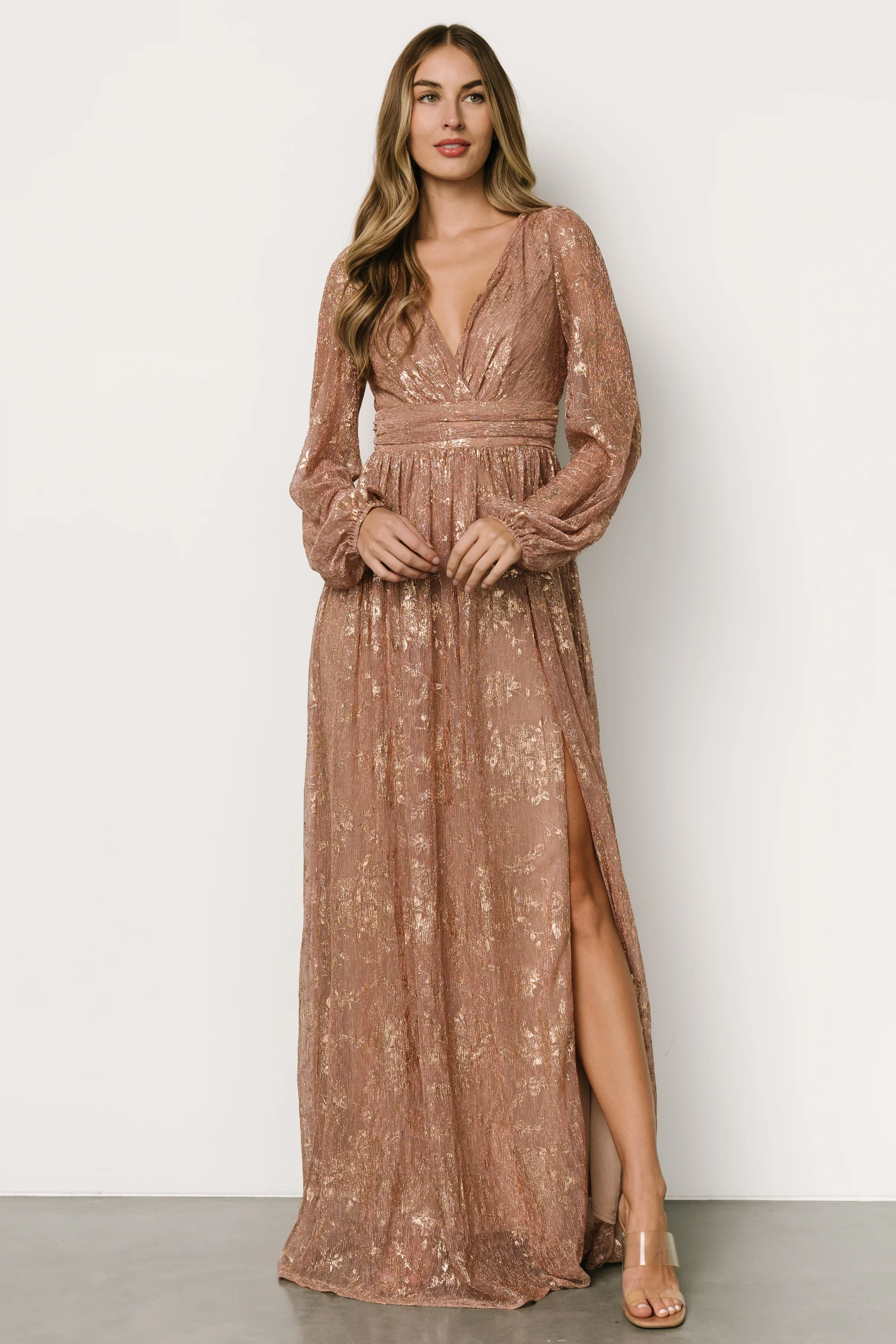 Charlene Maxi Dress | Rose Gold - Jamouz