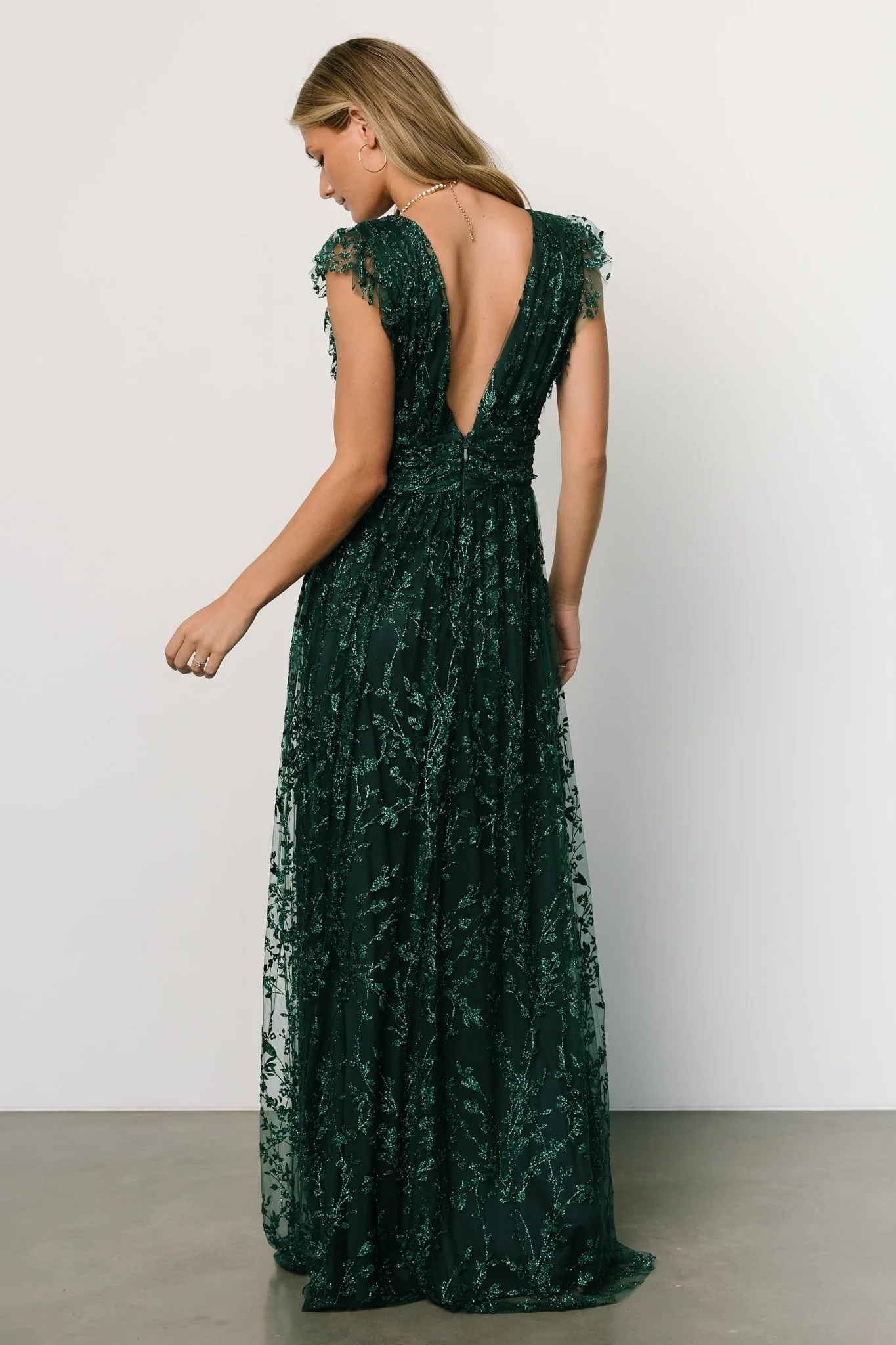 Arlene Shimmer Gown | Emerald - Jamouz