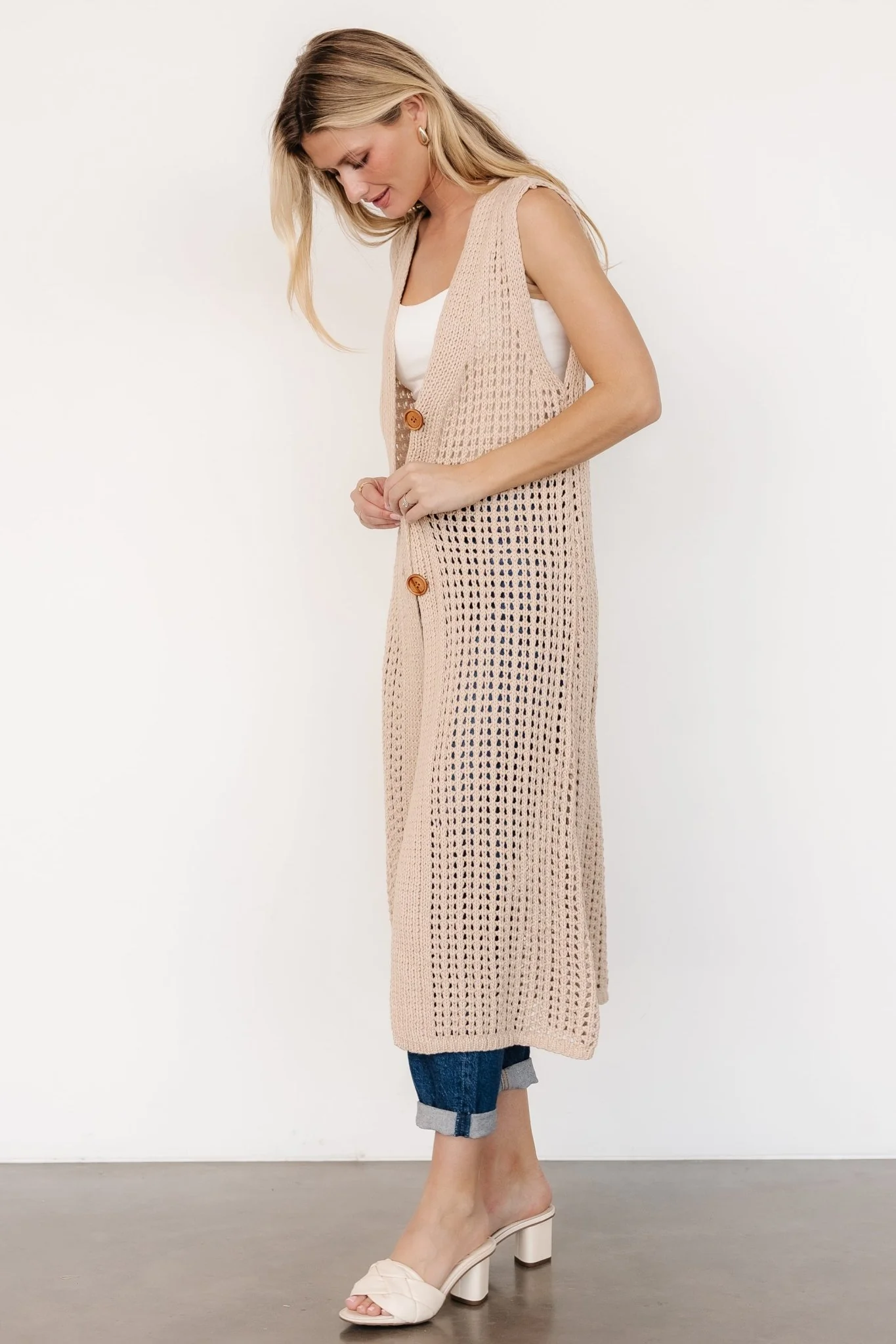 Bretta Duster Vest | Natural - Jamouz