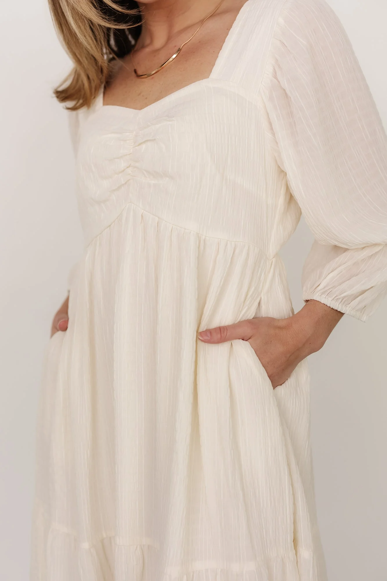 Vaeda Midi Dress | Cream - Jamouz