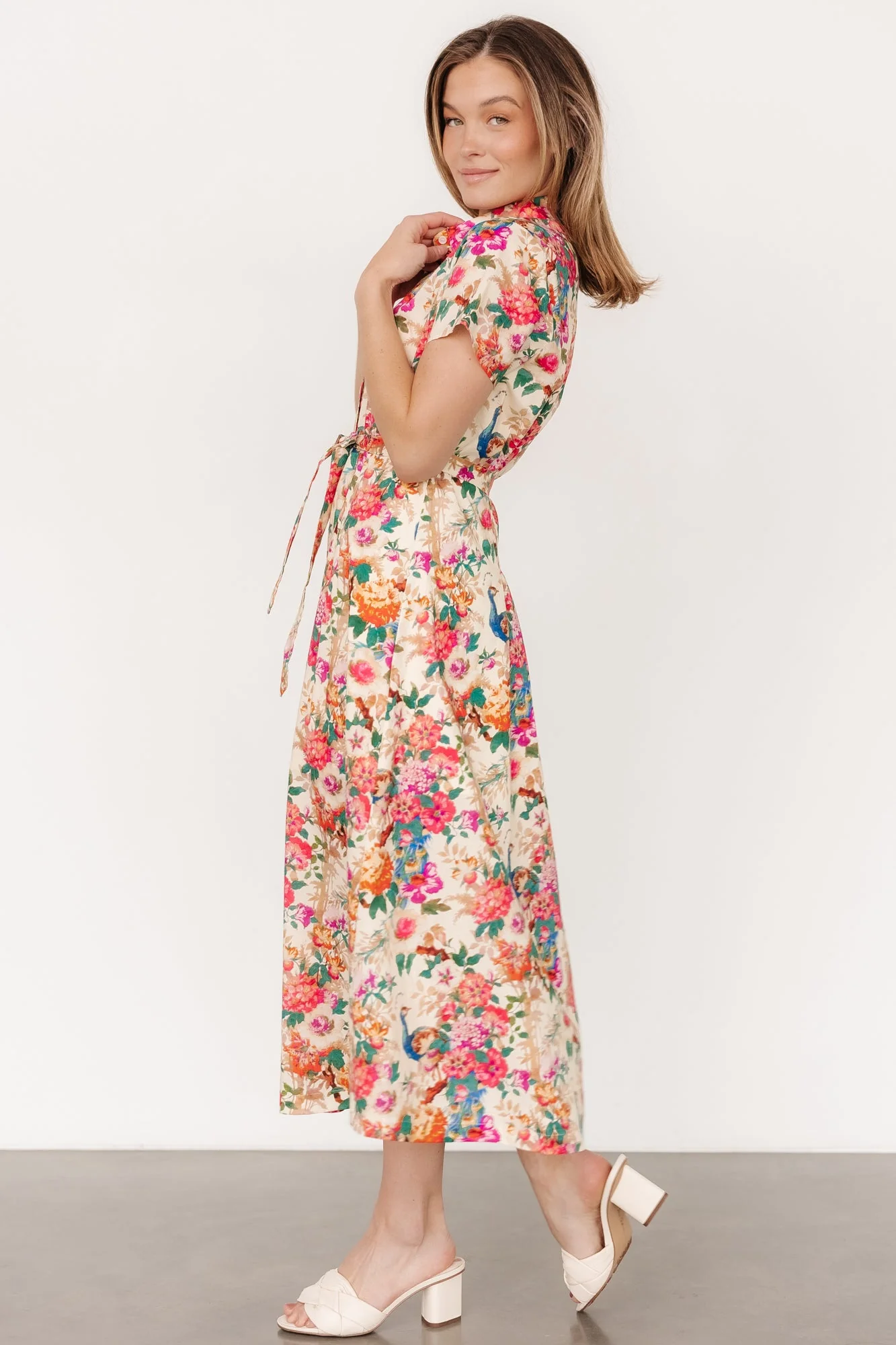 Melia Midi Dress | Multi Print - Jamouz