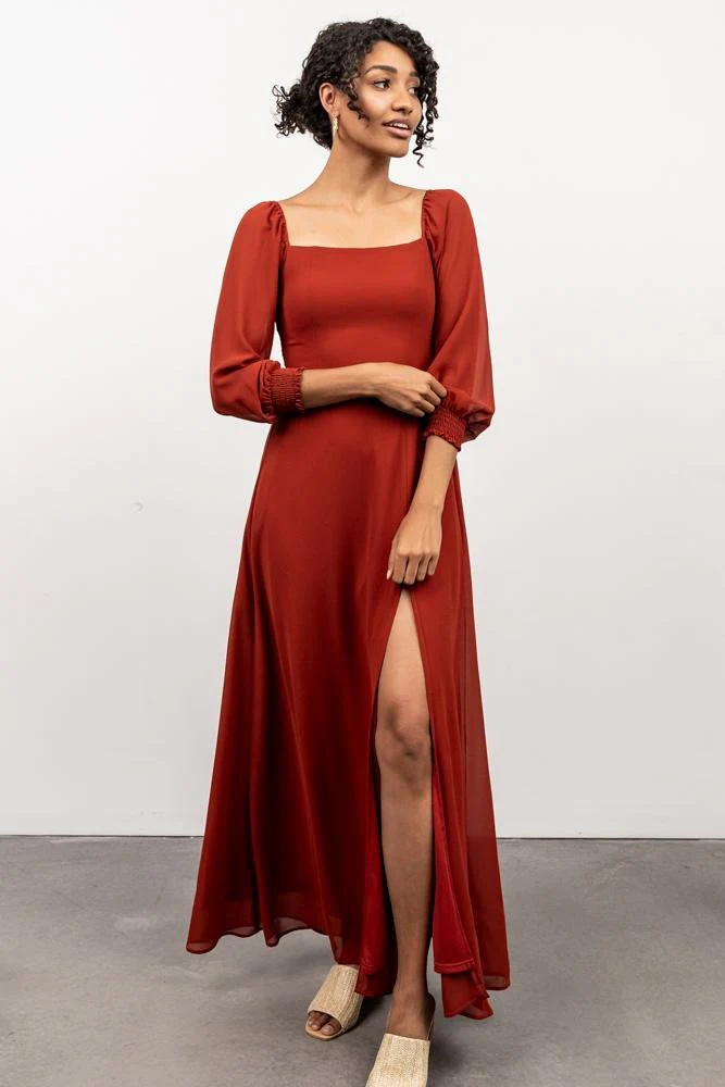 Giselle Maxi Dress | Brick - Jamouz