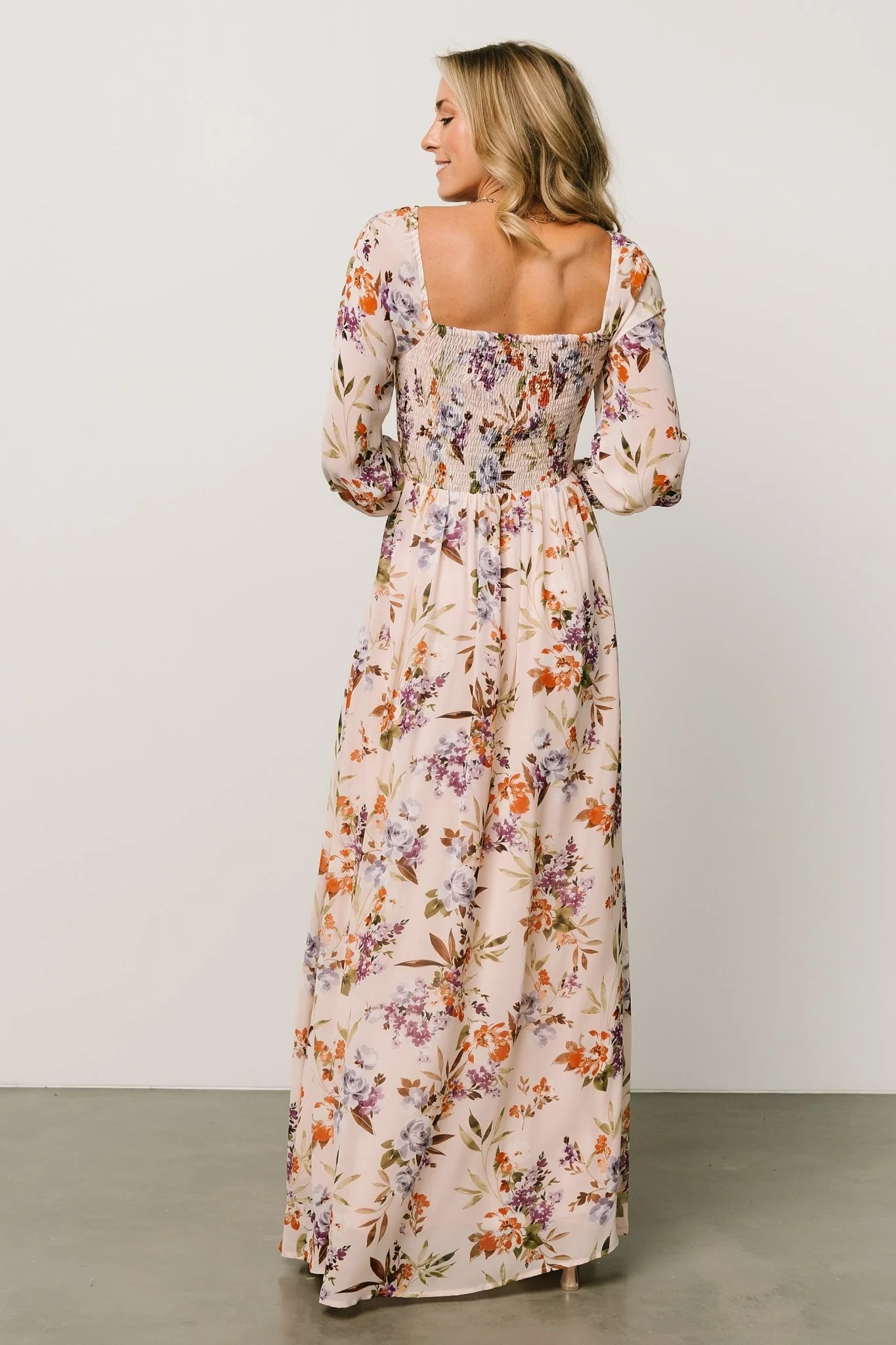 Giselle Maxi Dress | Blush Multi Floral - Jamouz