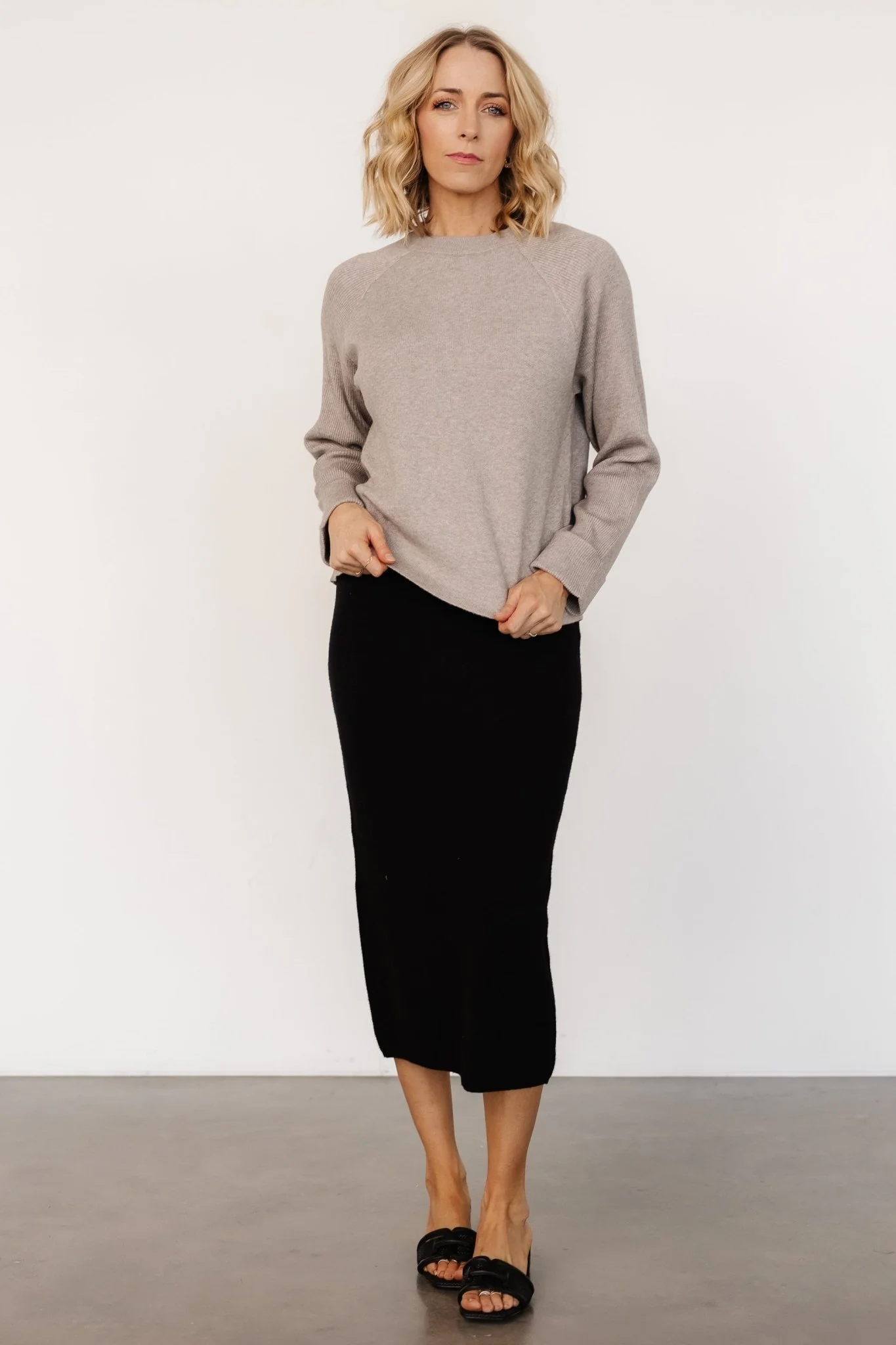 Alonso Knit Midi Skirt | Black - Jamouz