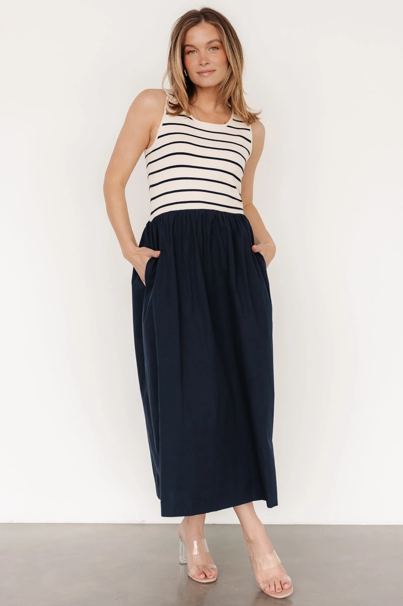 Nantucket Tank Dress | Navy Stripe - Jamouz