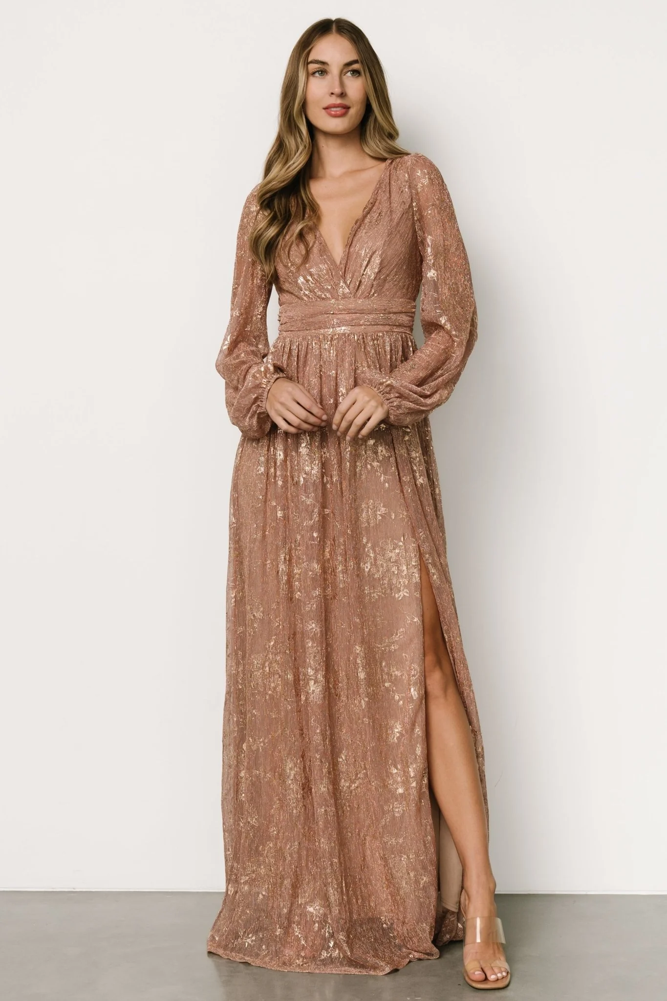Charlene Maxi Dress | Rose Gold - Jamouz