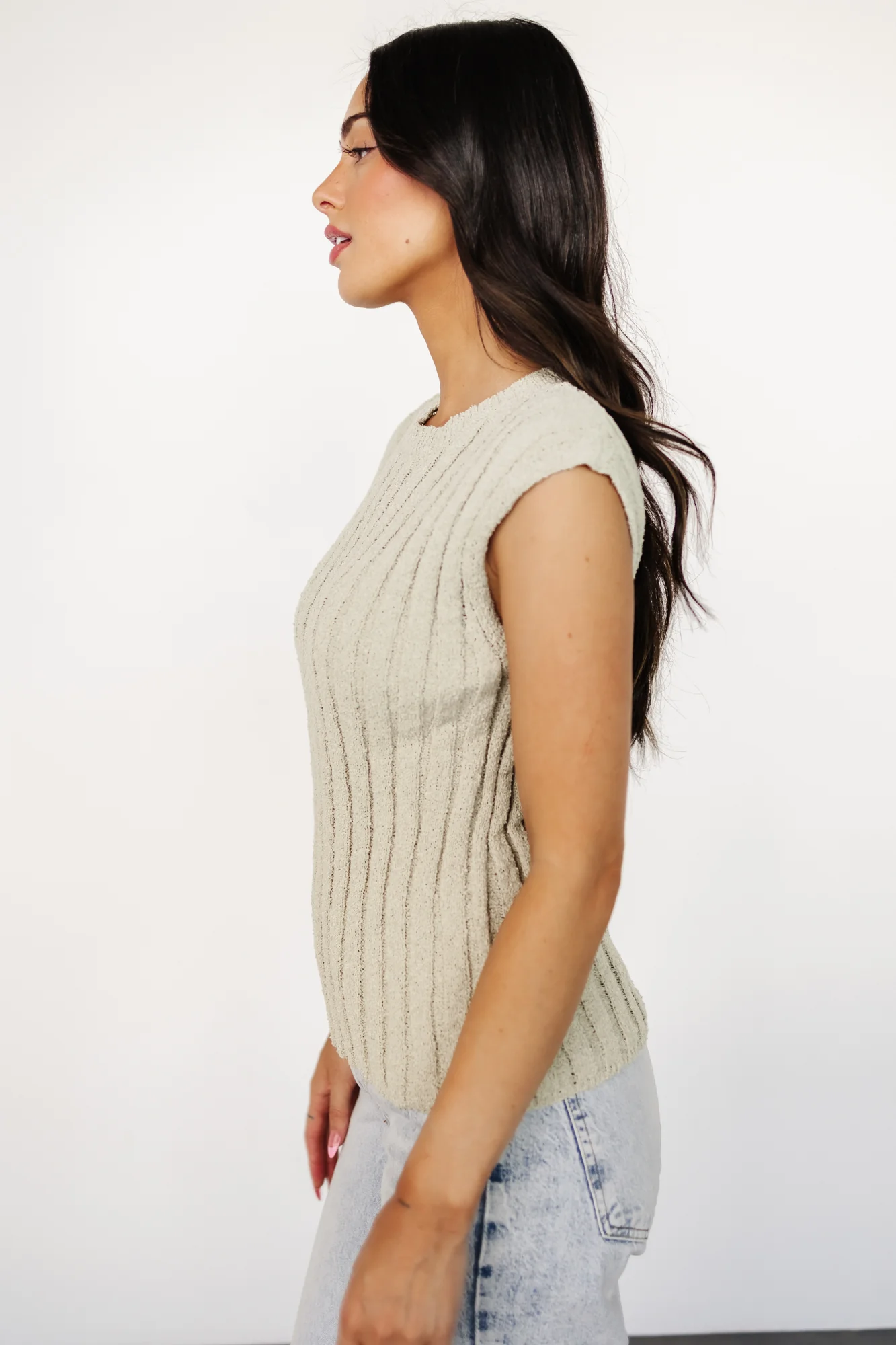 Dava Ribbed Top | Sage - Jamouz