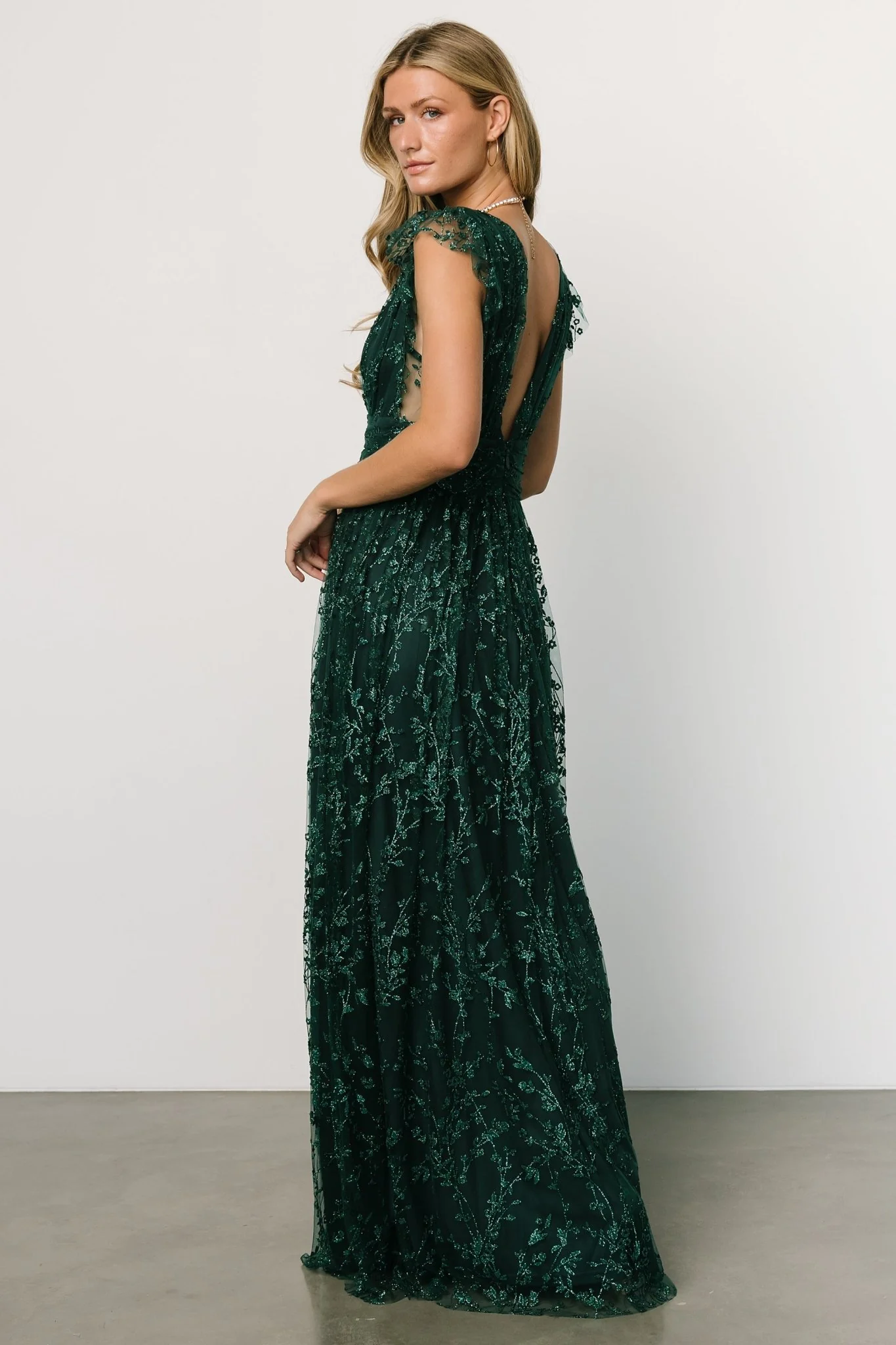 Arlene Shimmer Gown | Emerald - Jamouz