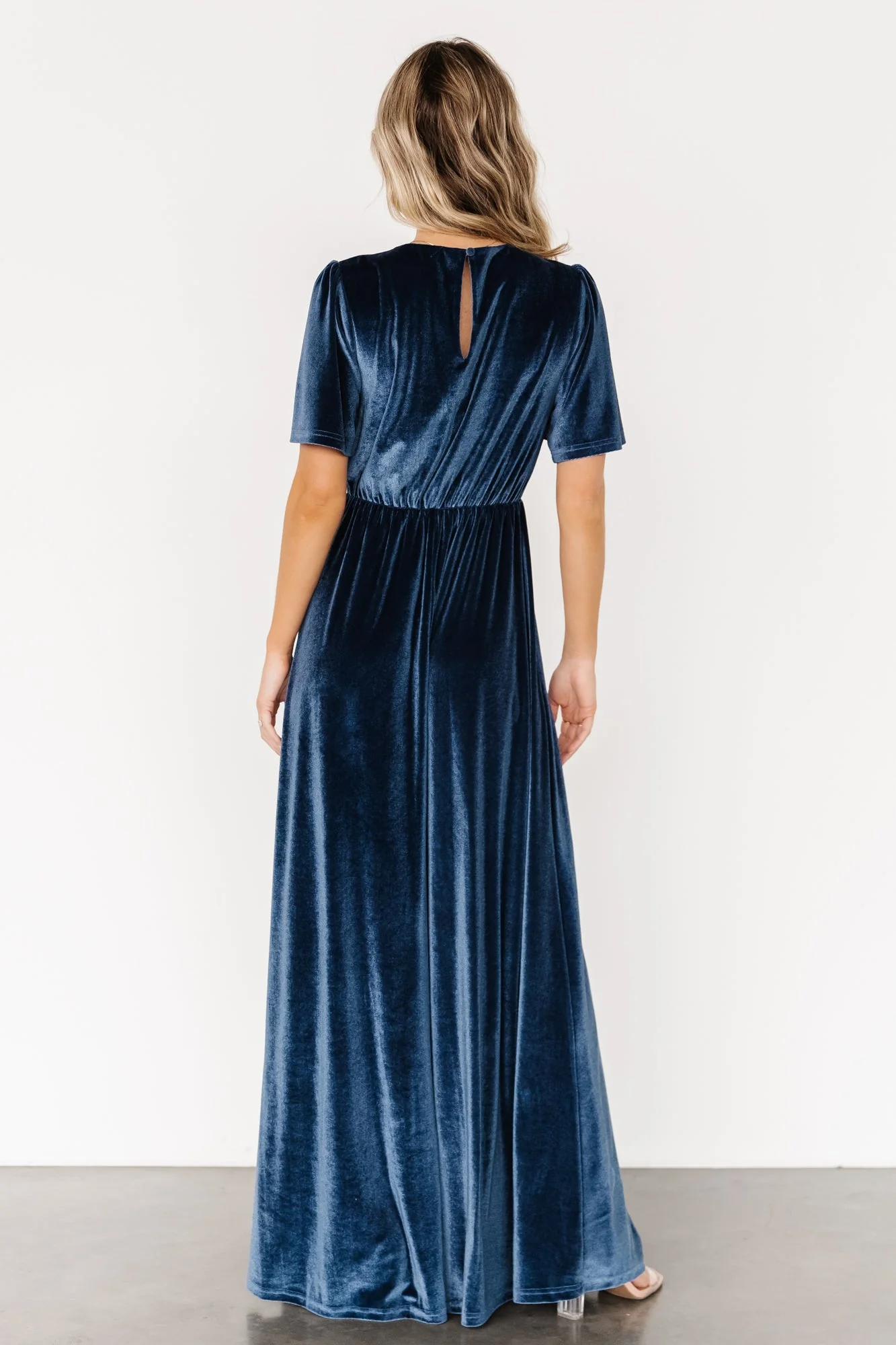 Vivian Velvet Maxi Dress | Blue - Jamouz