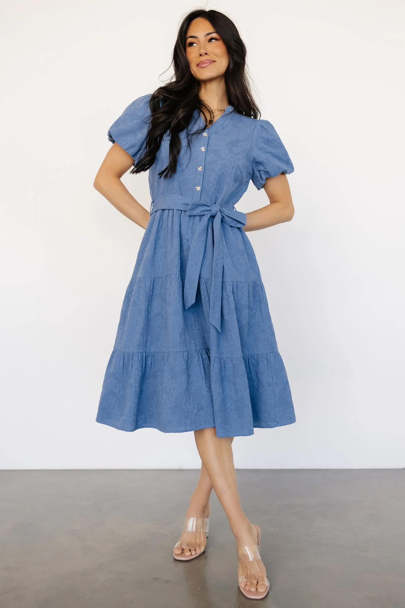 Philippa Midi Dress | Blue - Jamouz