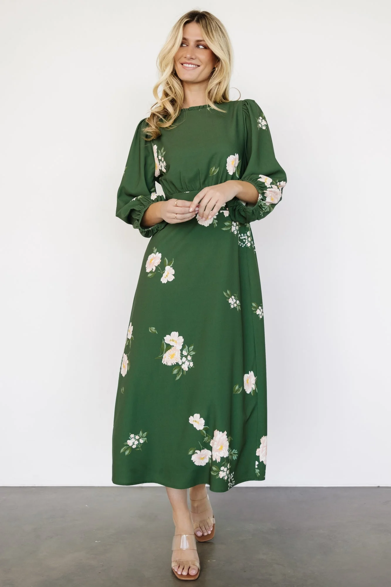 Karalie Maxi Dress | Green Floral - Jamouz