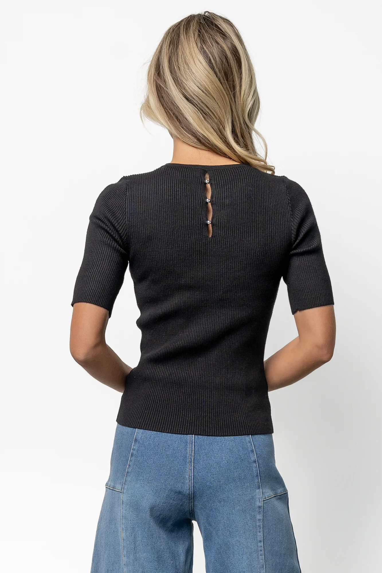 Chiara Ribbed Top | Black - Jamouz
