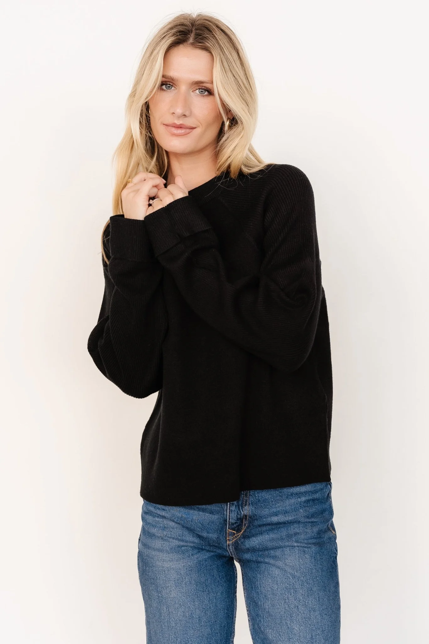 Helena Knit Sweater | Black - Jamouz
