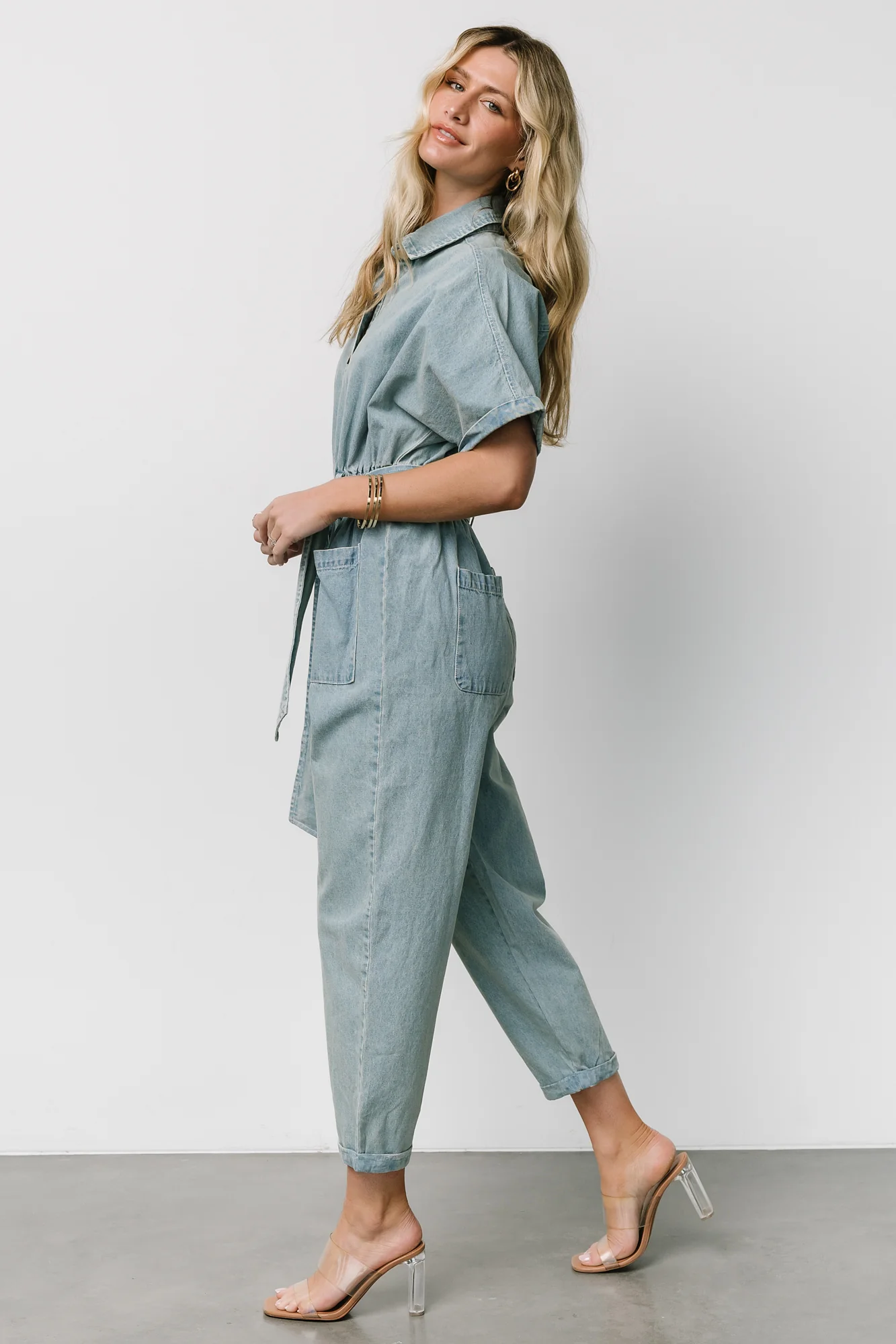 Mateo Button Up Jumpsuit | Denim - Jamouz
