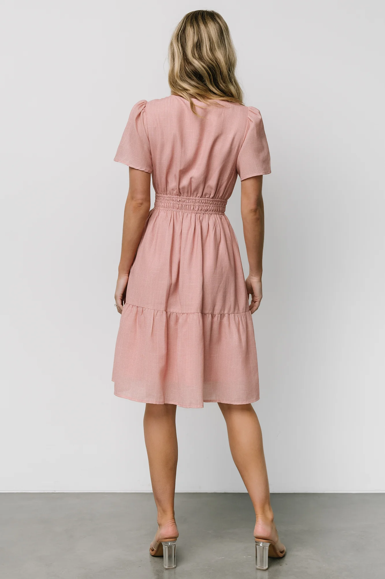 Dita Short Dress | Blush - Jamouz